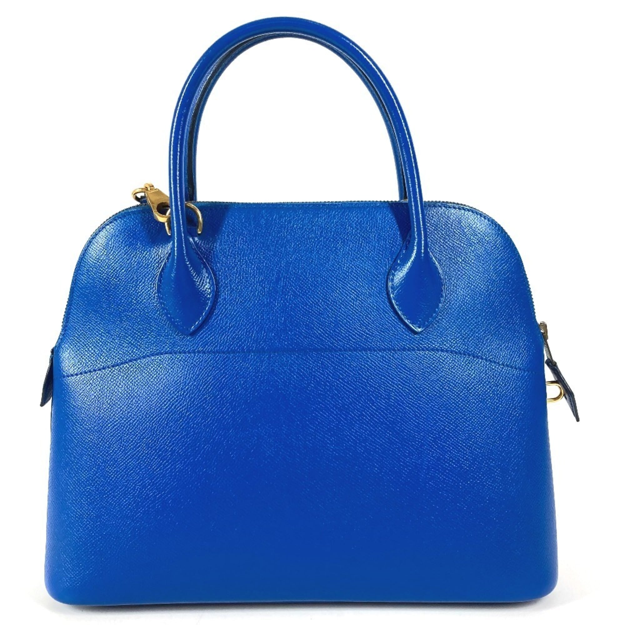 Hermes Blue Epsom Leather Handbag Shoulder Bag Tote Bag (Pre-Owned)