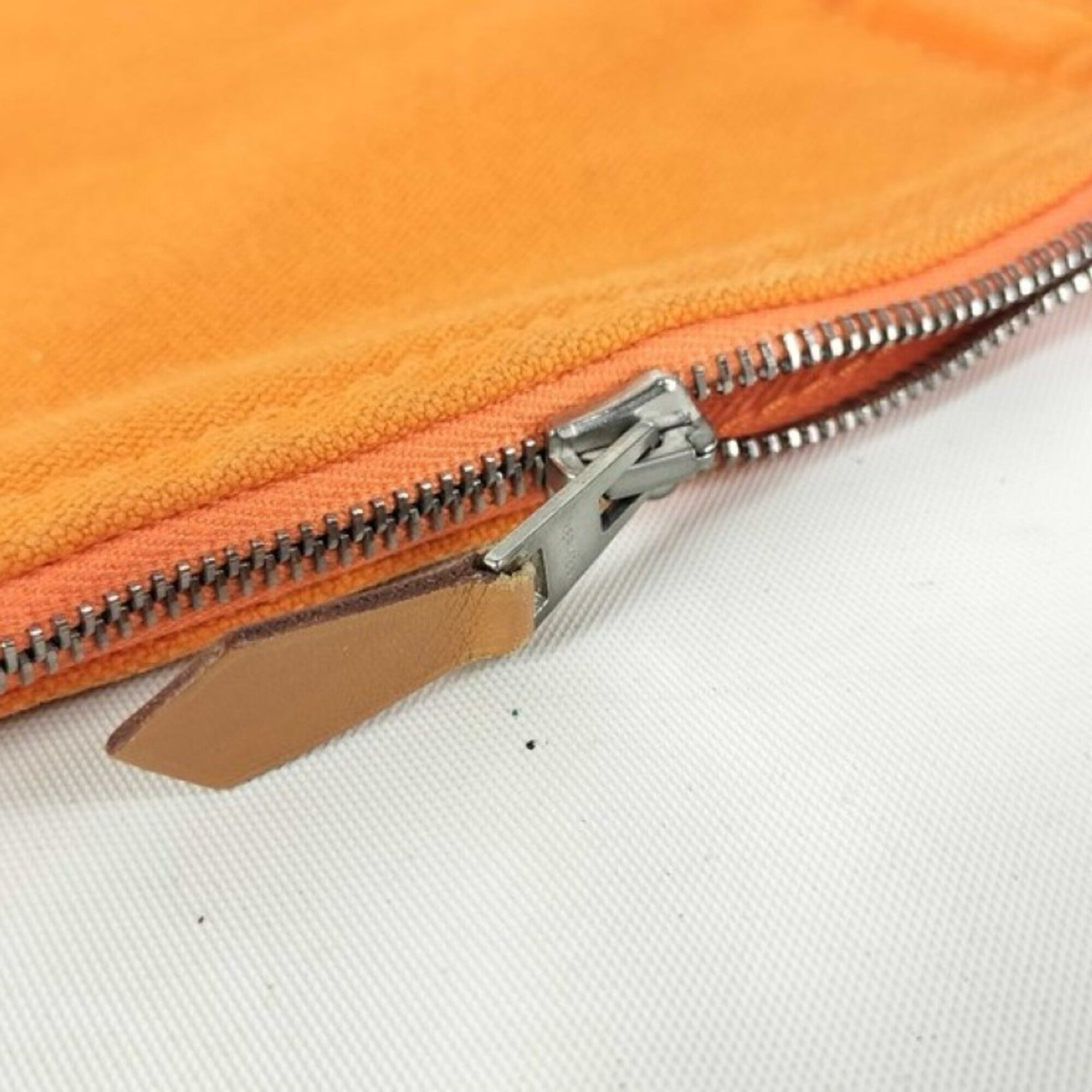 Hermes Orange Canvas Pouch (Pre-Owned)