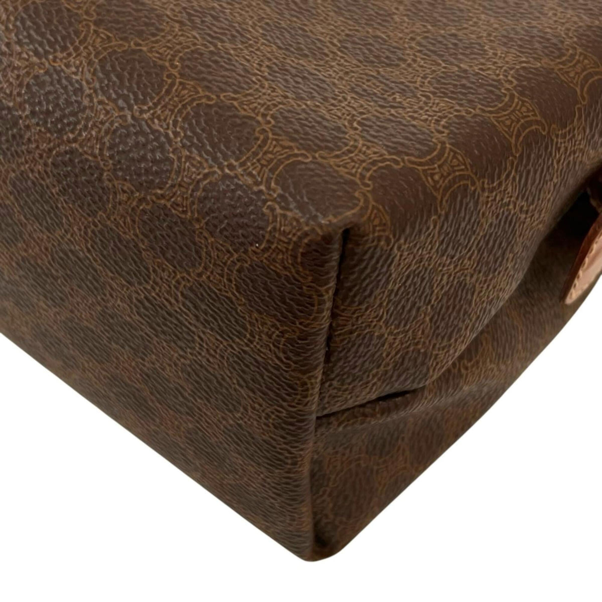Celine Brown Coated Canvas Leather Pouch (Pre-Owned)