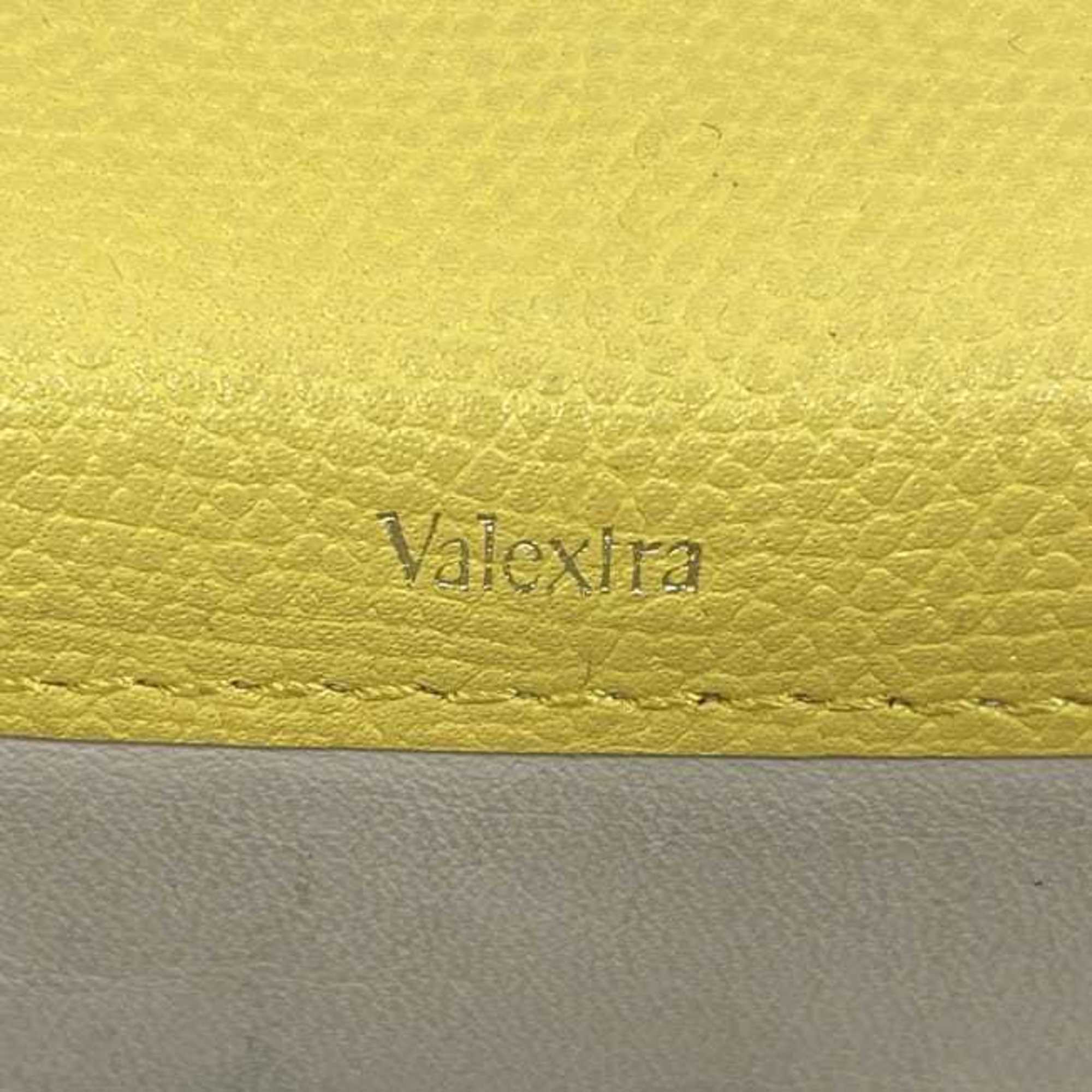 Valextra Yellow Leather Long Wallet (Bi-Fold) (Pre-Owned)