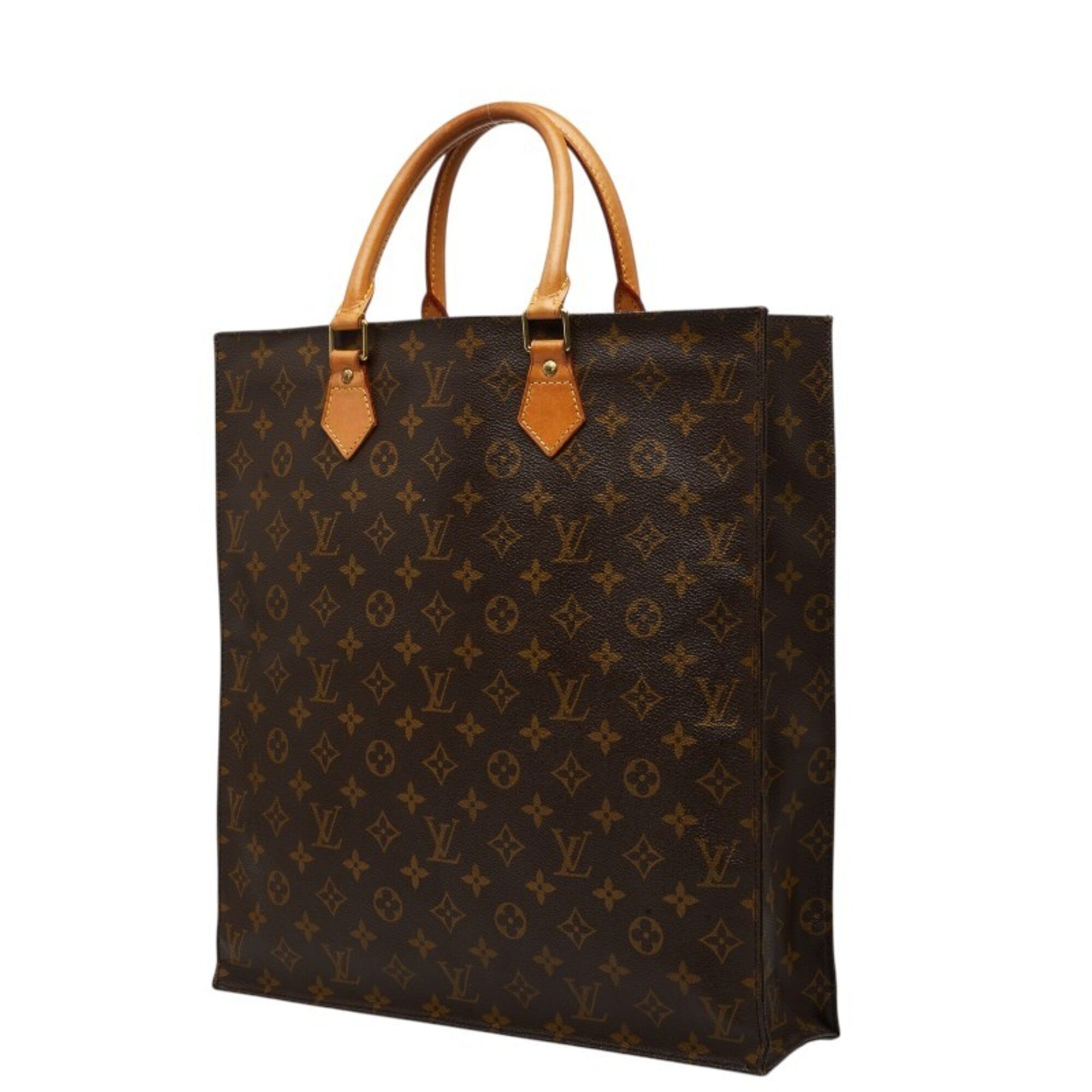 Louis Vuitton Brown Pvc Leather Handbag Tote Bag (Pre-Owned)