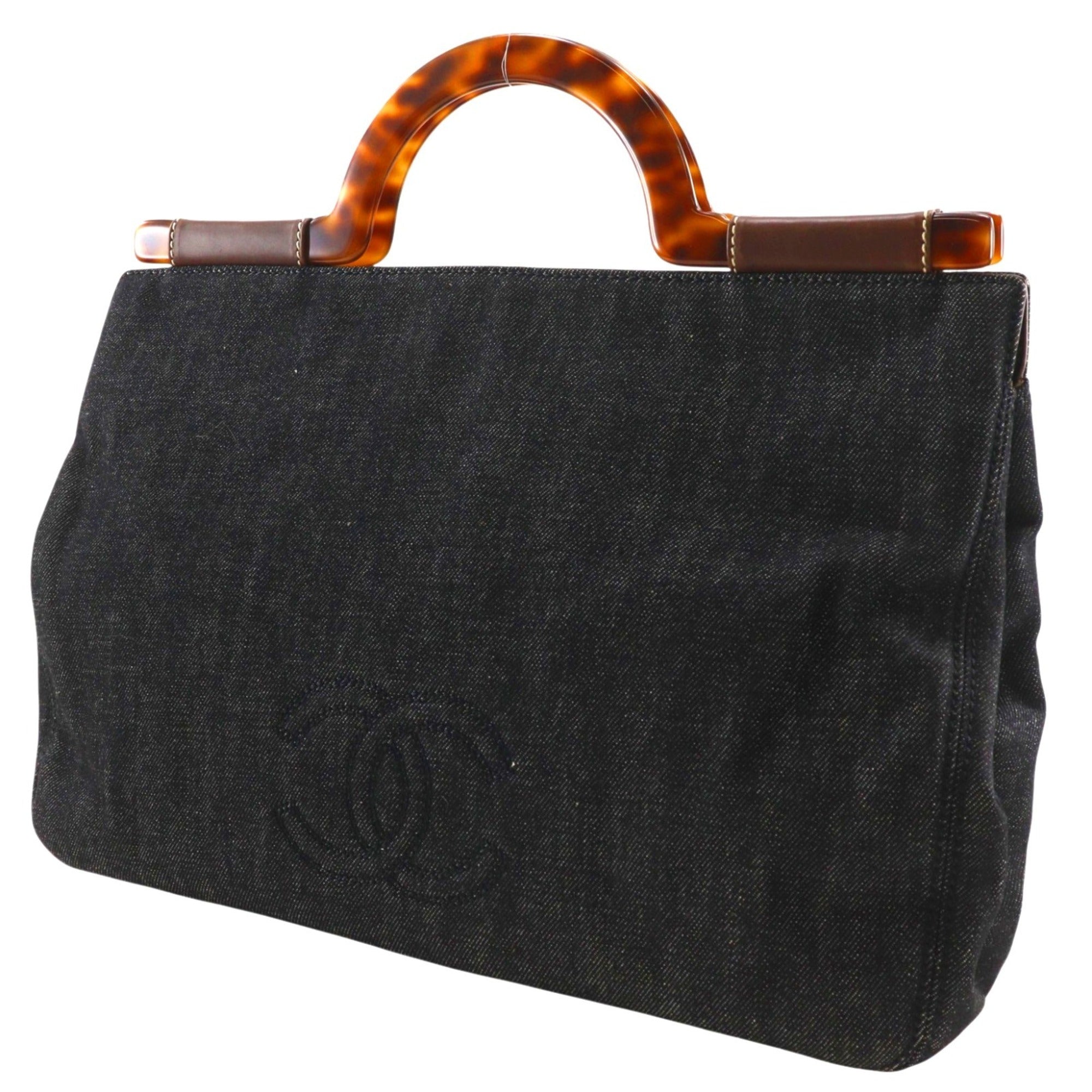 Chanel Denim Blue Denim Handbag (Pre-Owned)