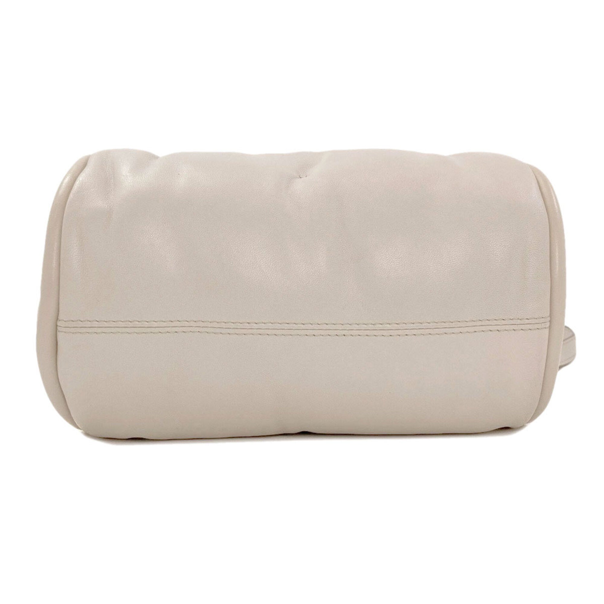 Anya Hindmarch Light Gray Leather Shoulder Bag (Pre-Owned)