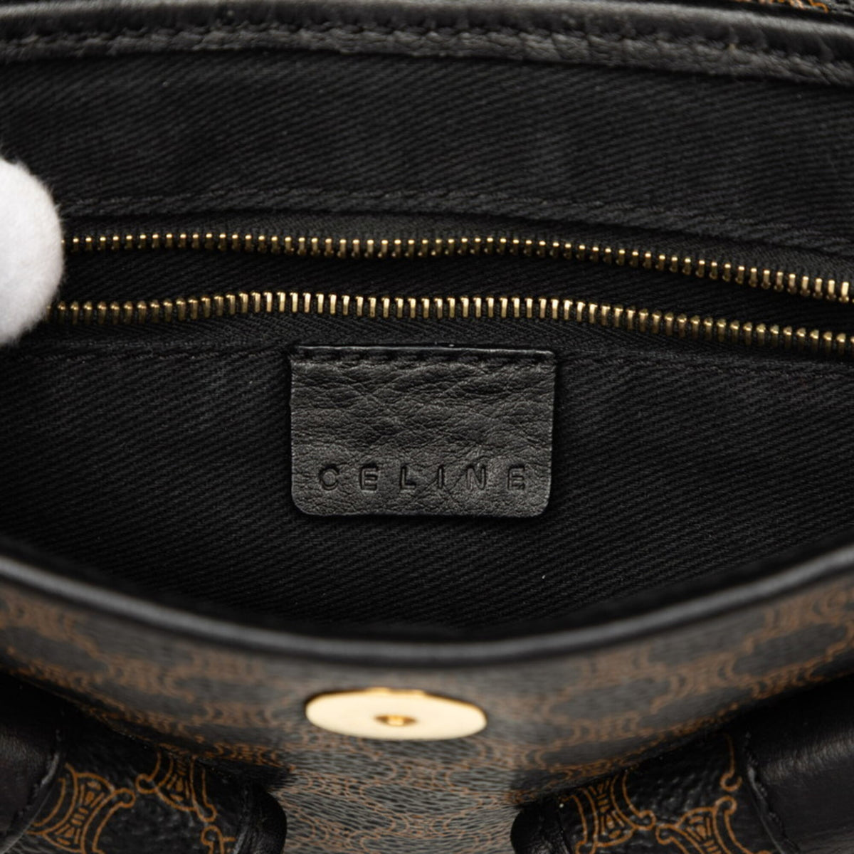 Celine Black Brown Pvc Leather Shoulder Bag (Pre-Owned)