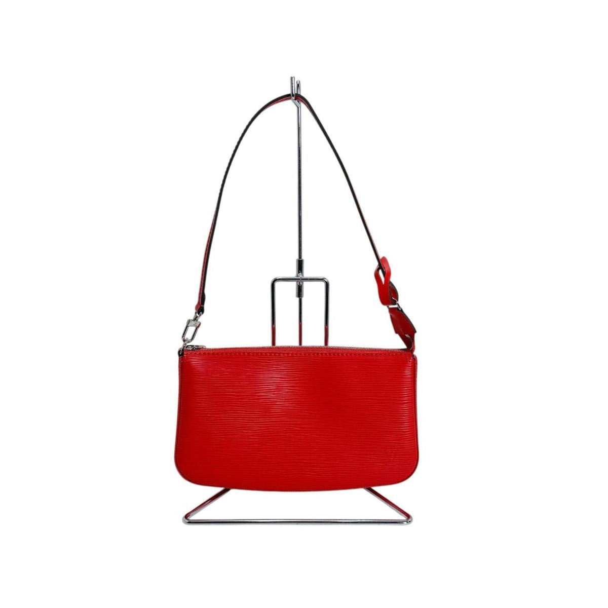 Louis Vuitton Red Color Epi Leather Pochette Pouch (Pre-Owned)