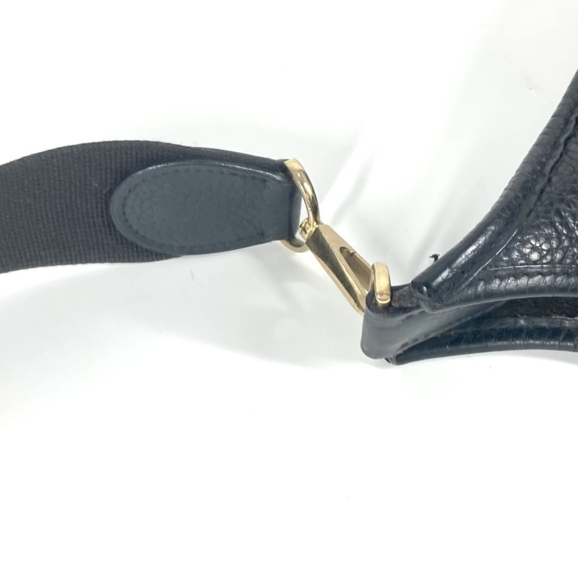 Hermes Black Taurillon Clemence Leather Shoulder Bag (Pre-Owned)