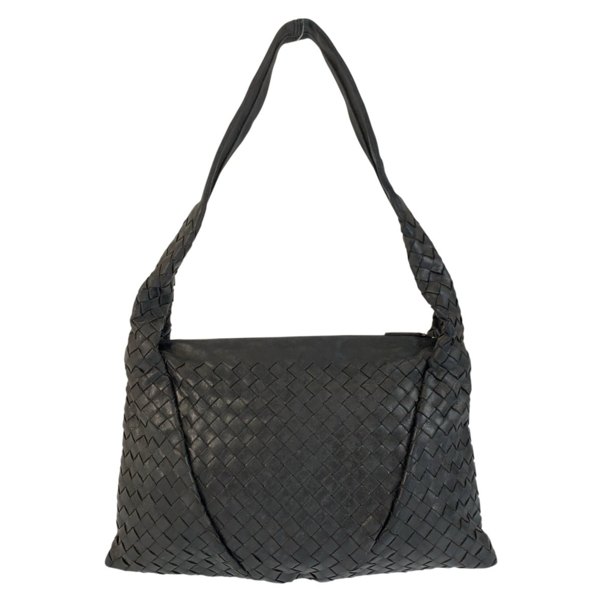 Bottega Veneta Black Leather Shoulder Bag (Pre-Owned)