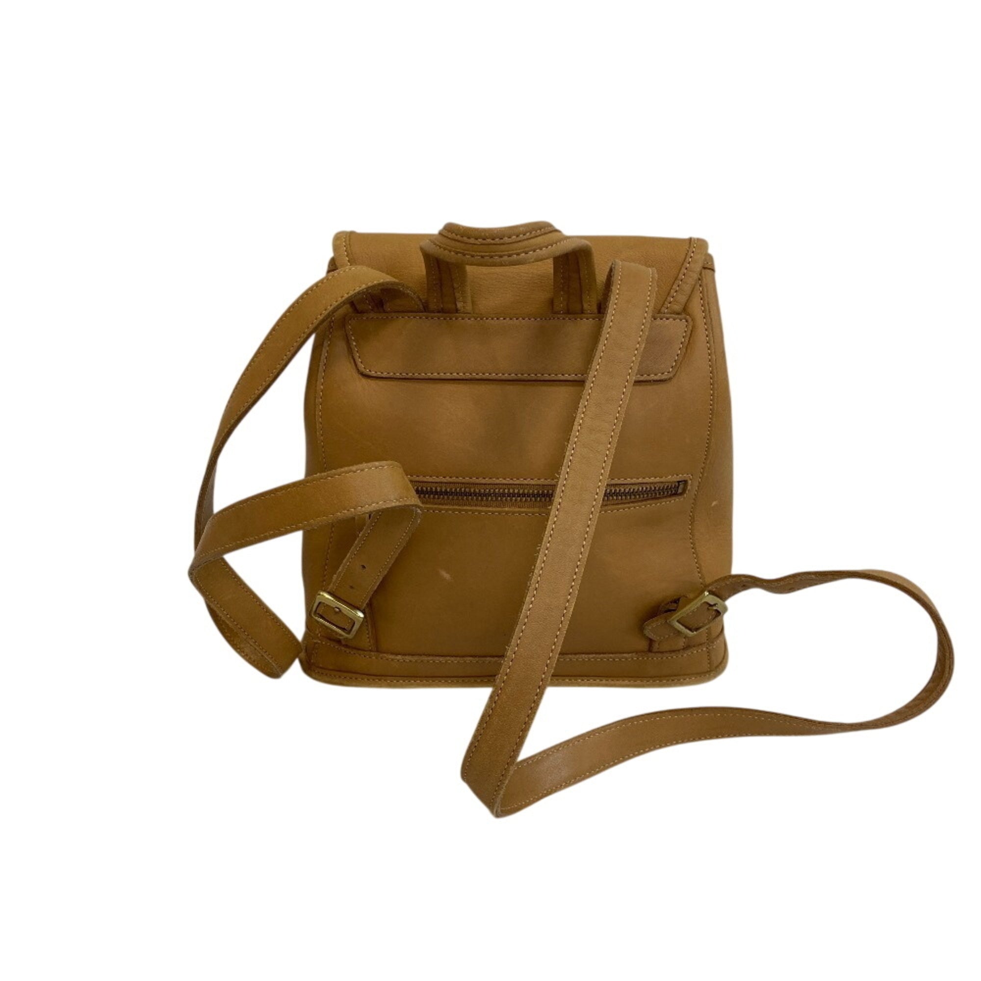Coach Beige Leather Backpack (Pre-Owned)