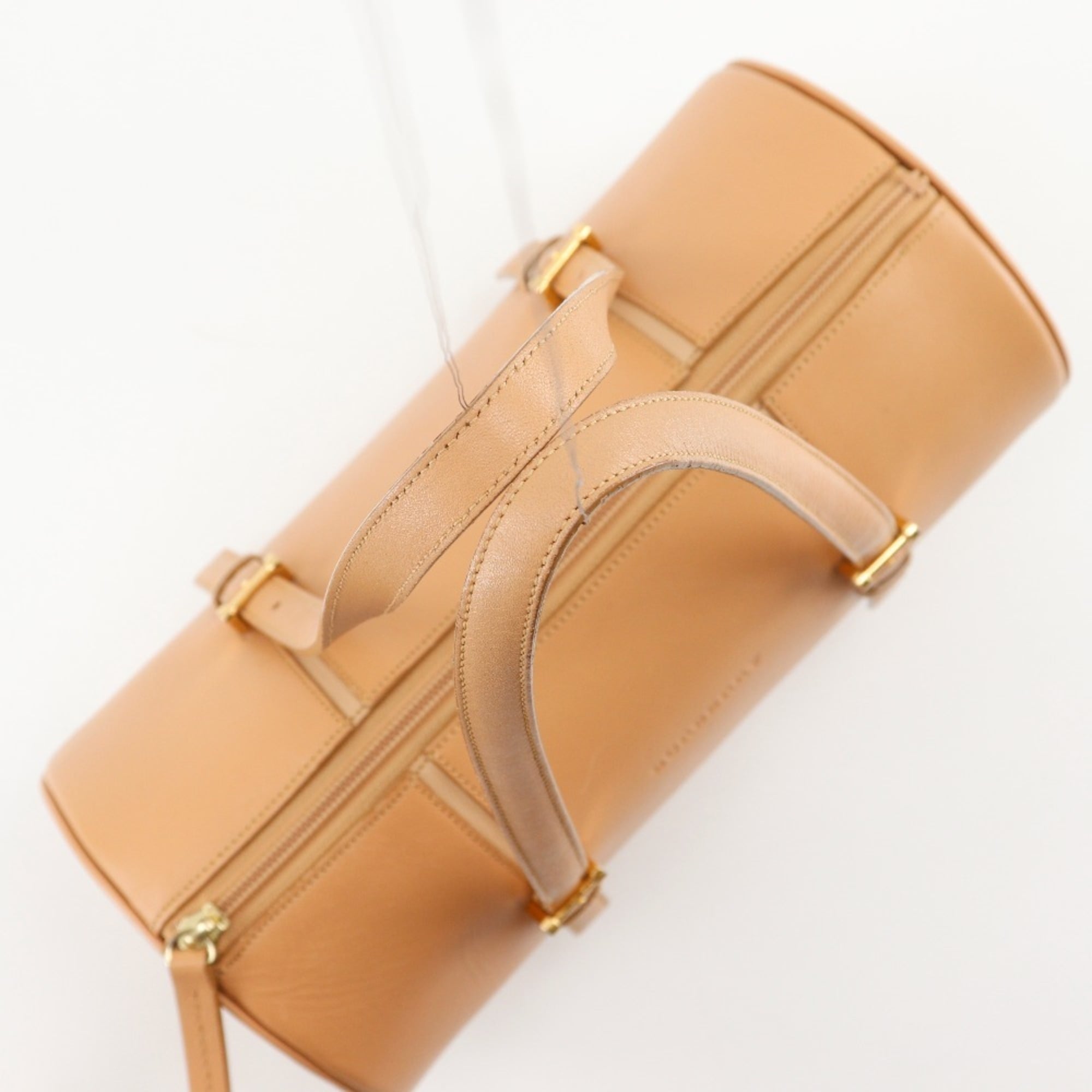 Burberry Beige Leather Handbag Tote Bag (Pre-Owned)