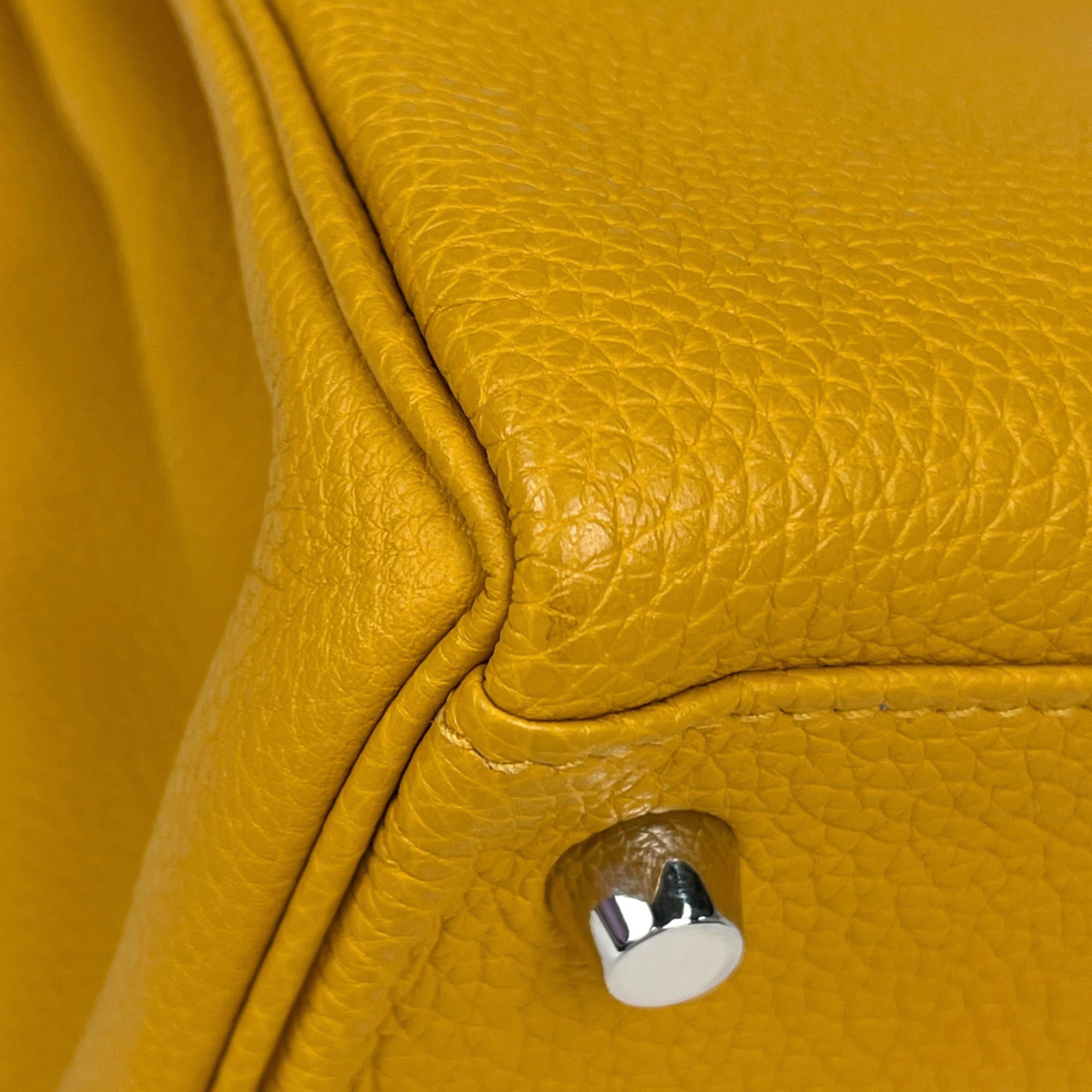 Hermes Kelly Jaune Togo Leather Handbag Shoulder Bag (Pre-Owned)