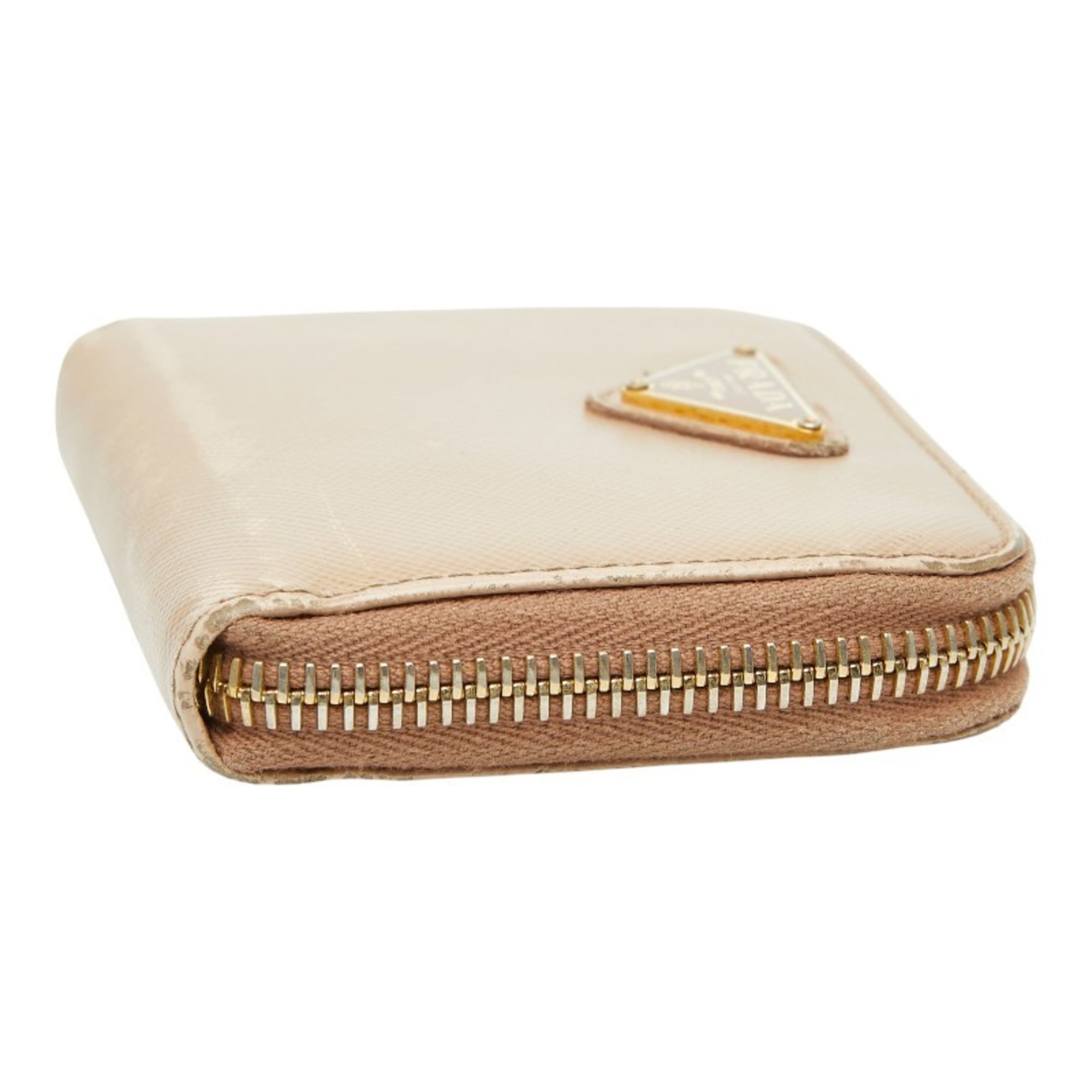 Prada Beige Leather Coin Purse/Coin Case (Pre-Owned)