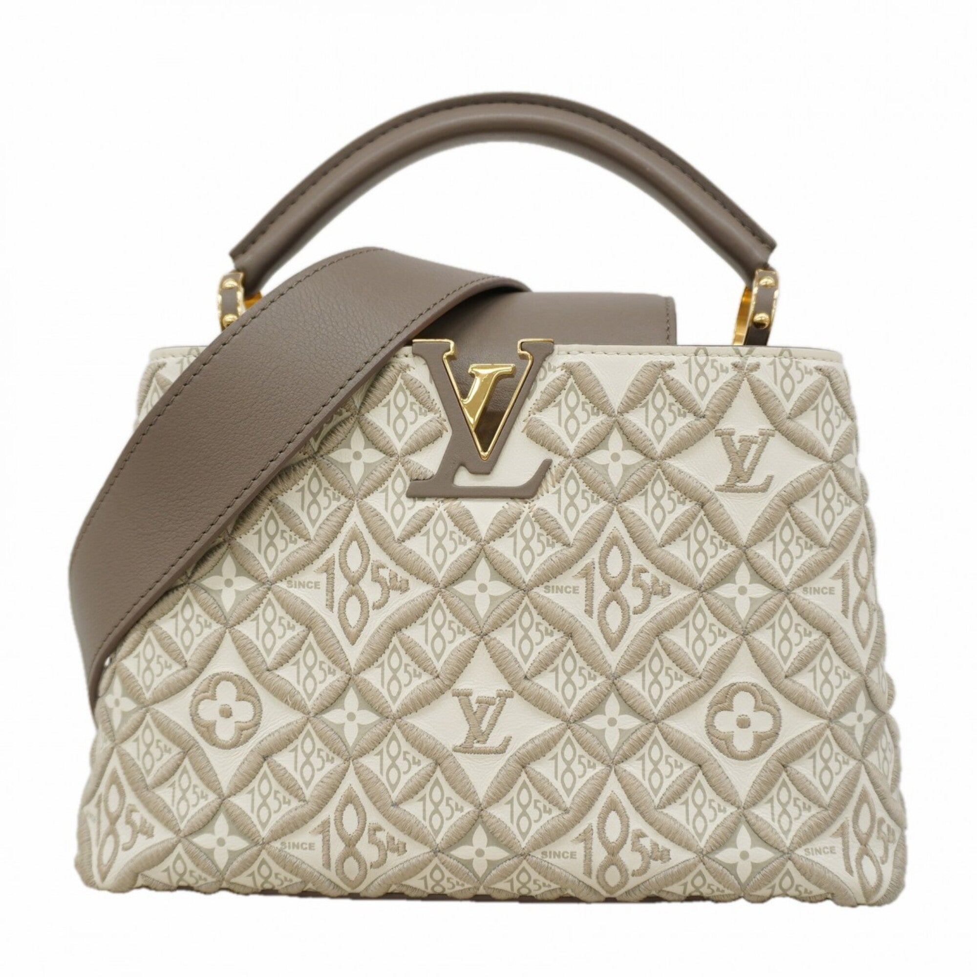 Louis Vuitton Taupe Handbag (Pre-Owned)