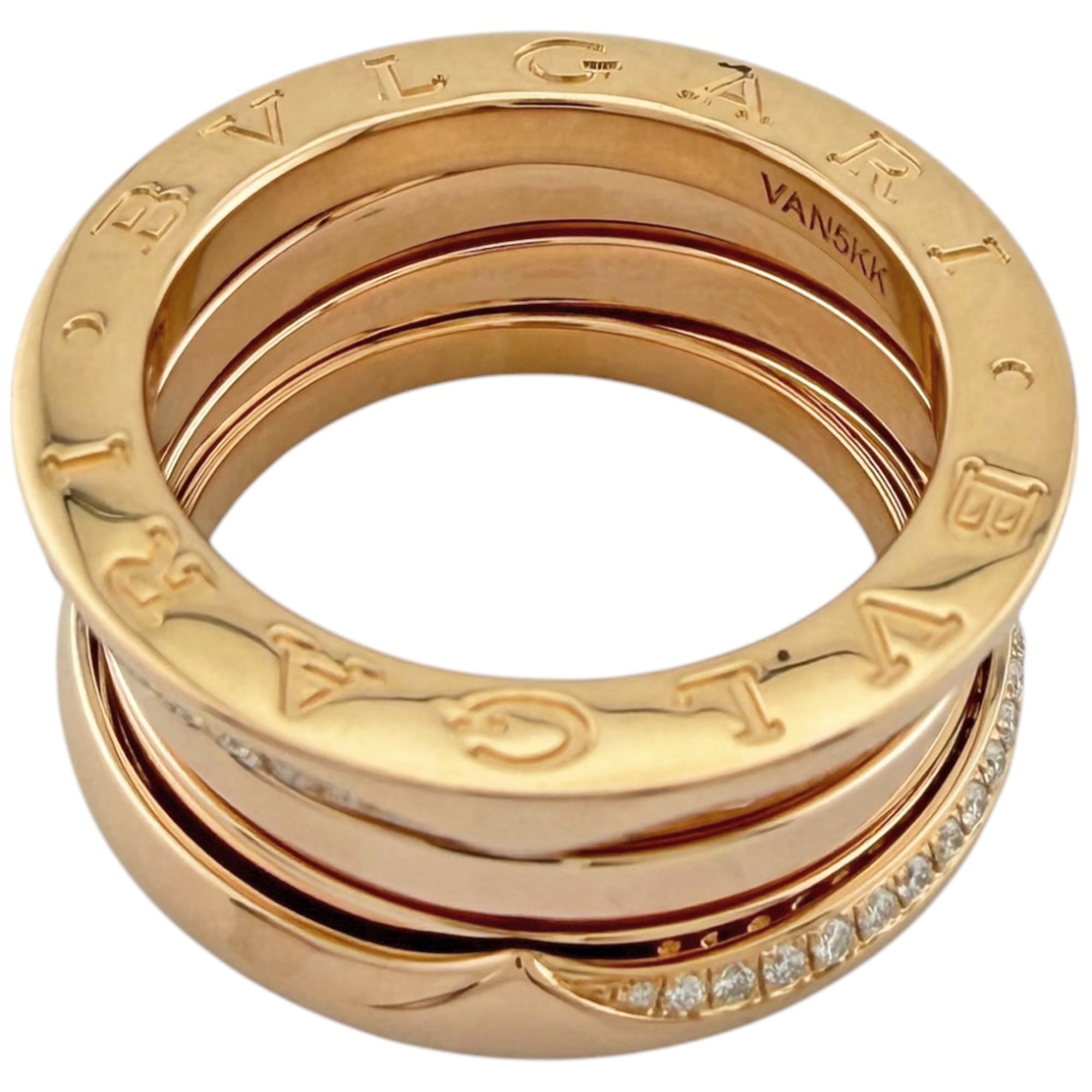 Bvlgari Gold Pink Gold (18K) Band Ring (Pre-Owned)