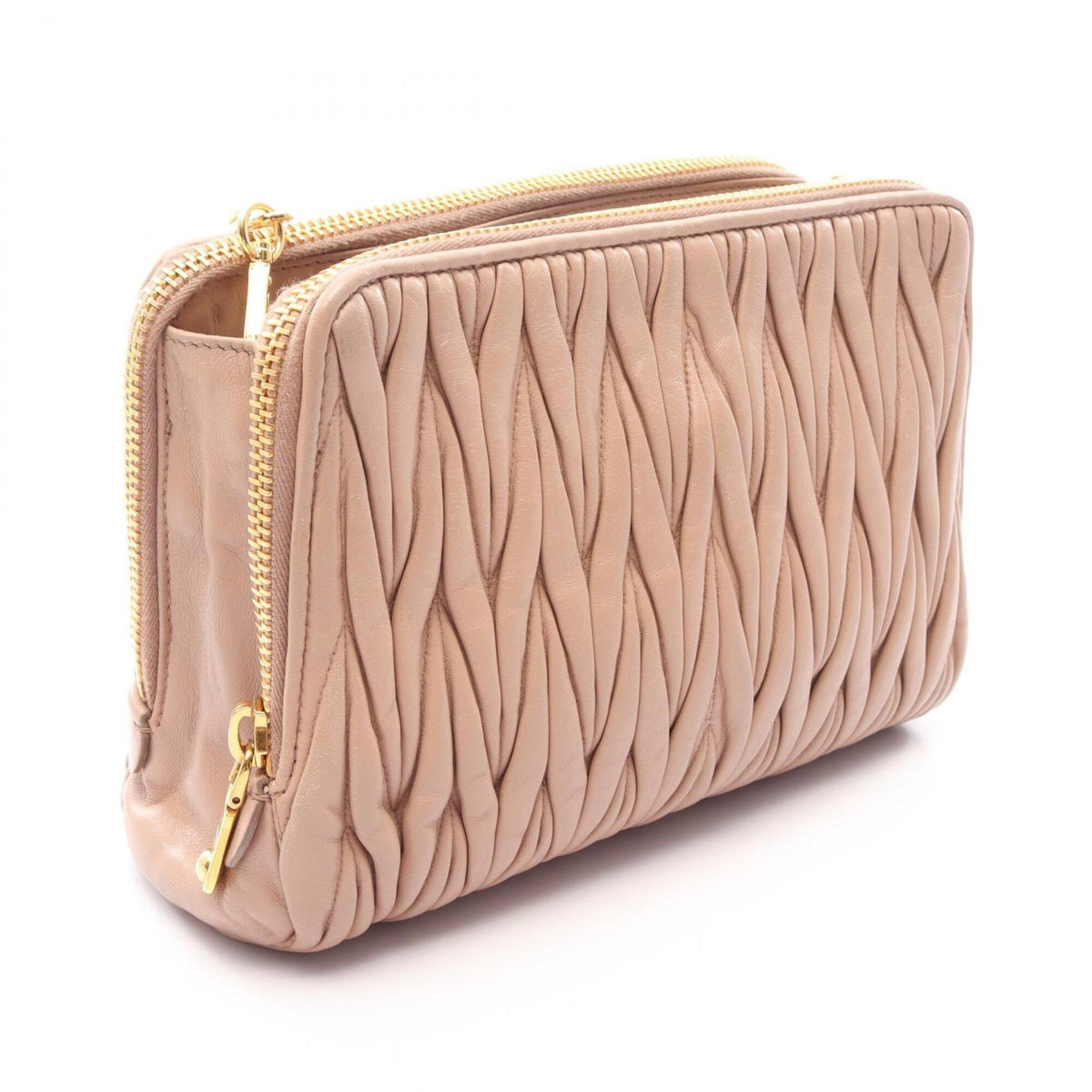 Miu Miu Matelasse Pink Leather Handbag Shoulder Bag (Pre-Owned)