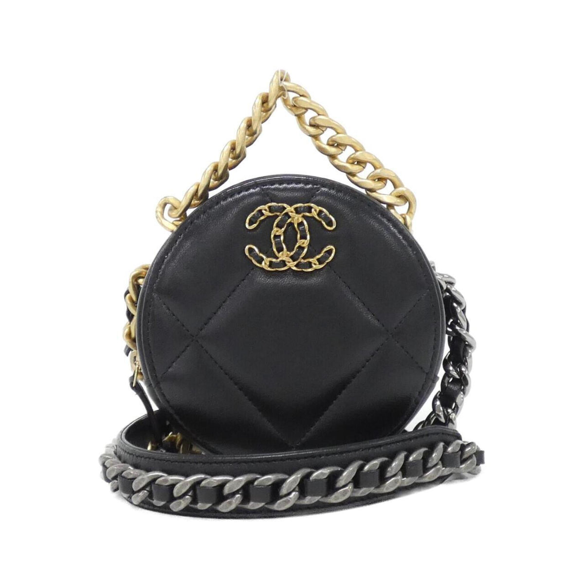 Chanel Black Leather Shoulder Bag (Pre-Owned)