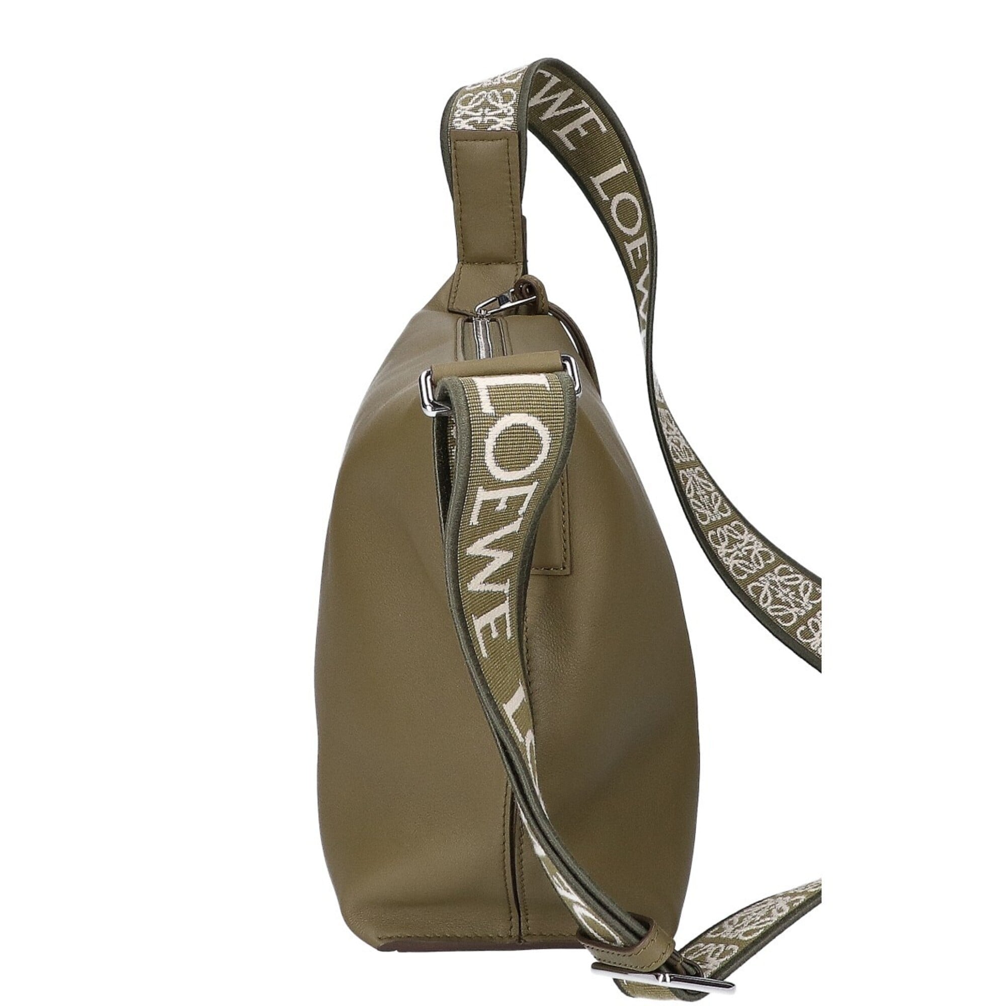 Loewe Green Khaki Leather Crossbody Bag Shoulder Bag (Pre-Owned)