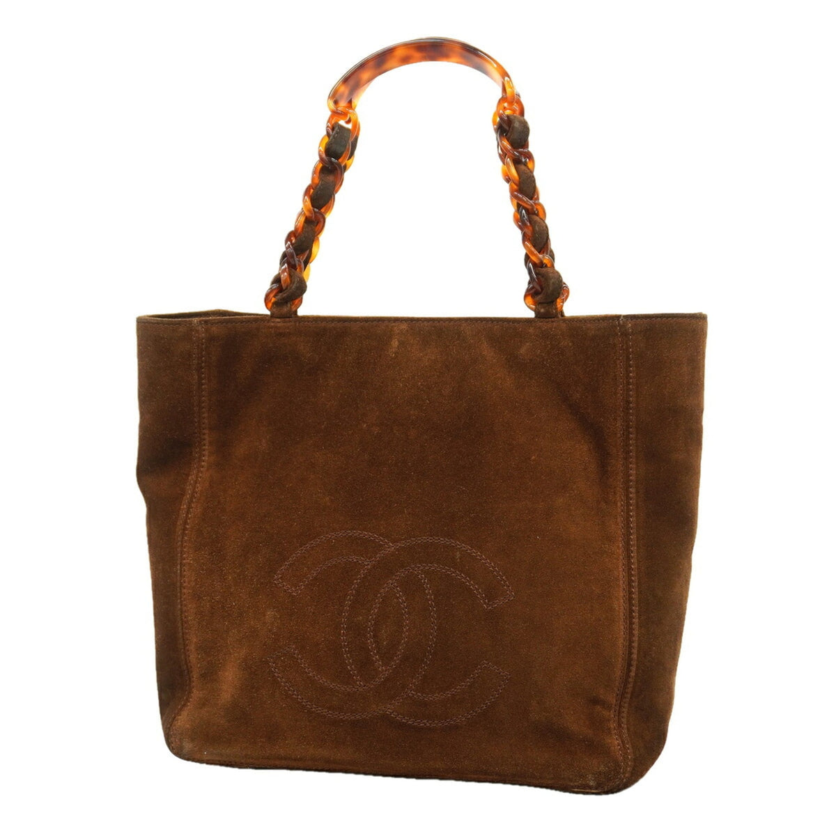 Chanel Brown Suede Tote Bag (Pre-Owned)