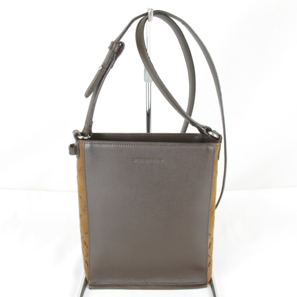 Burberry Brown Leather Suede Shoulder Bag (Pre-Owned)