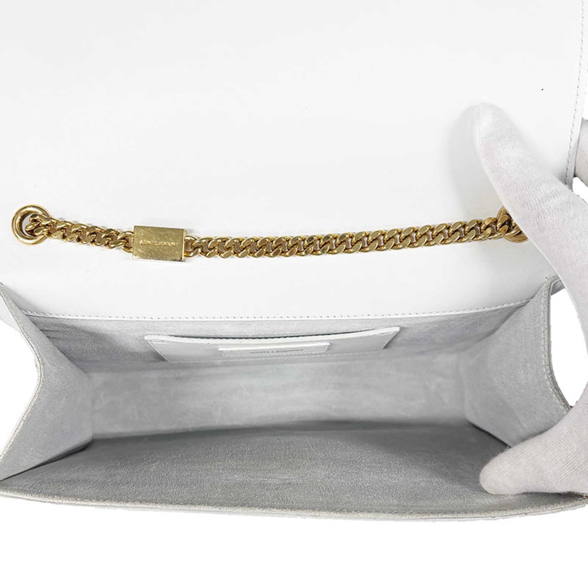 Saint Laurent White Leather Shoulder Bag (Pre-Owned)