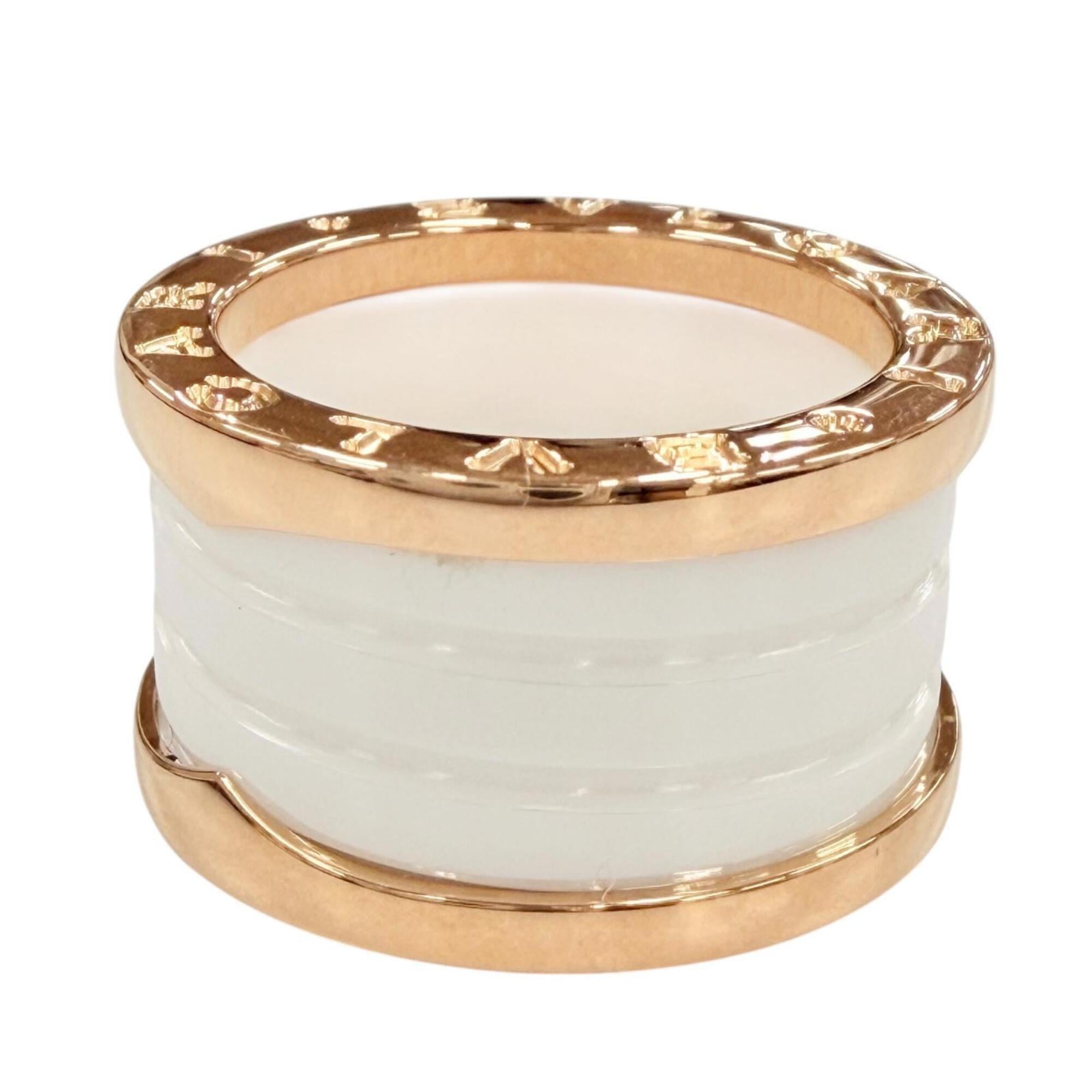 Bvlgari Pink Gold White Pink Gold (18K) Ceramic Band Ring (Pre-Owned)