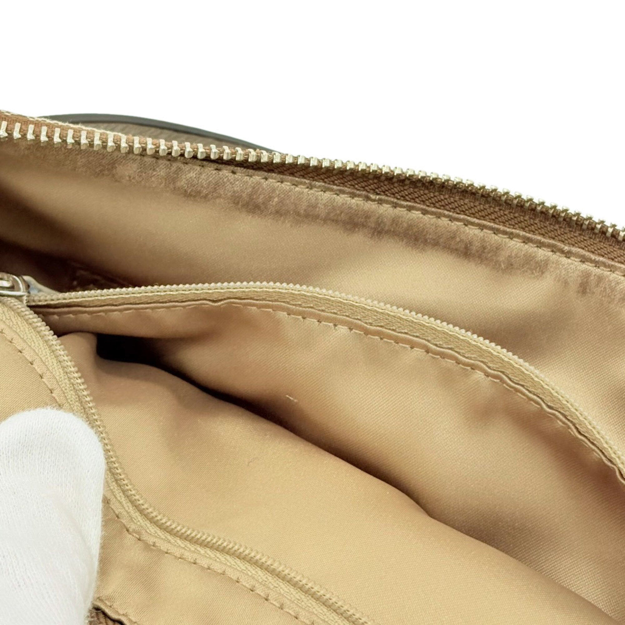 Coach Brown Canvas Shoulder Bag (Pre-Owned)