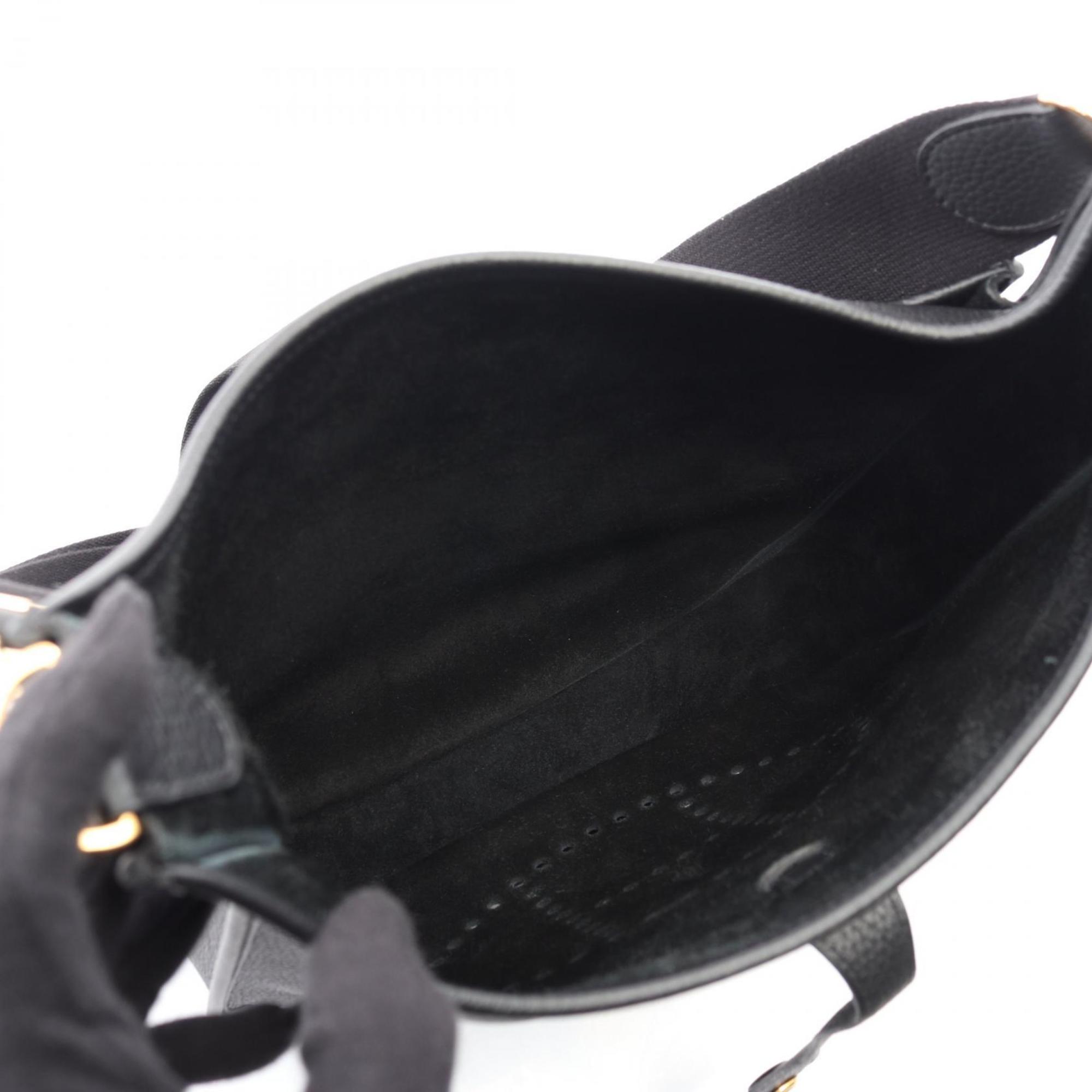 Hermes Black Taurillon Clemence Leather Shoulder Bag (Pre-Owned)