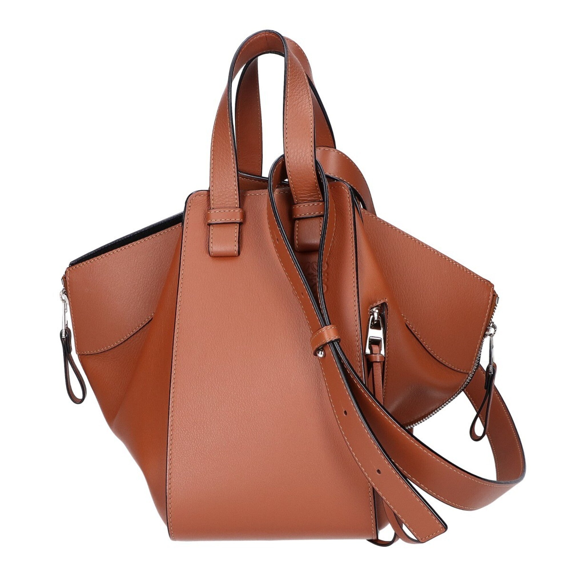 Loewe Brown Leather Handbag Shoulder Bag (Pre-Owned)