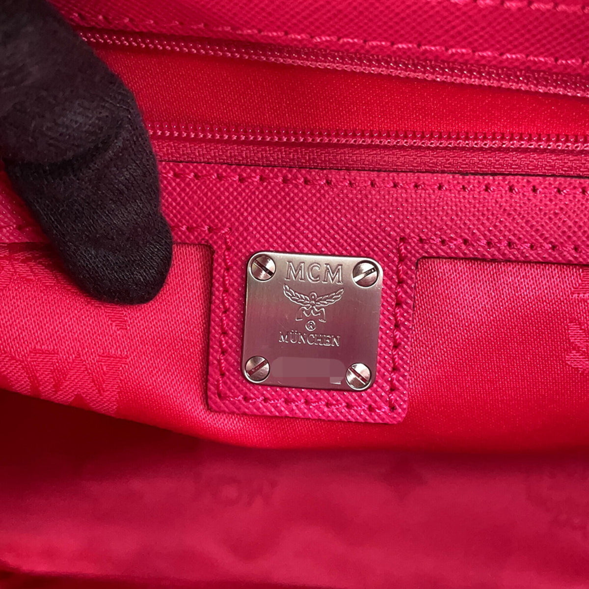 Mcm Pink Leather Handbag Tote Bag (Pre-Owned)