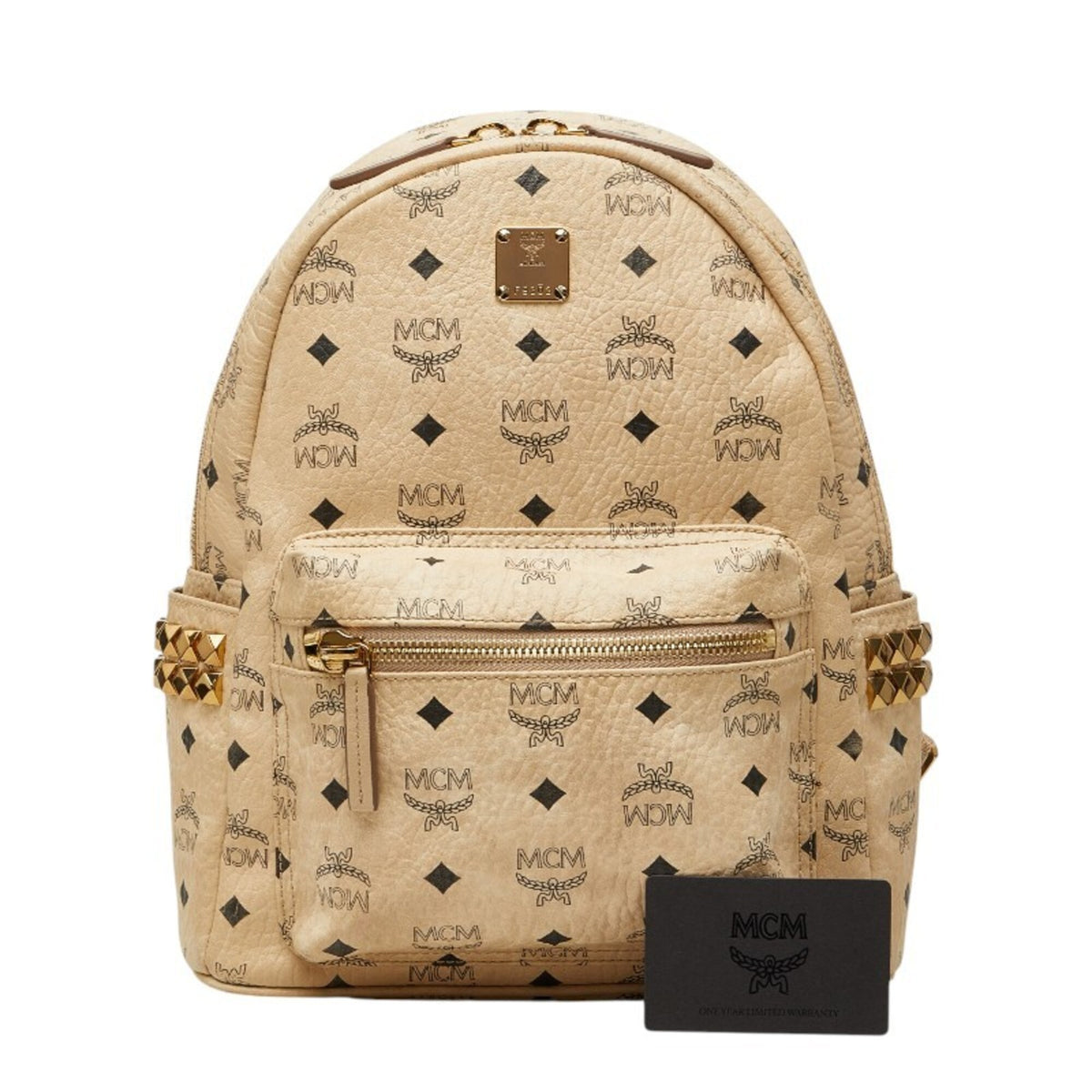Mcm Beige Pvc Backpack (Pre-Owned)
