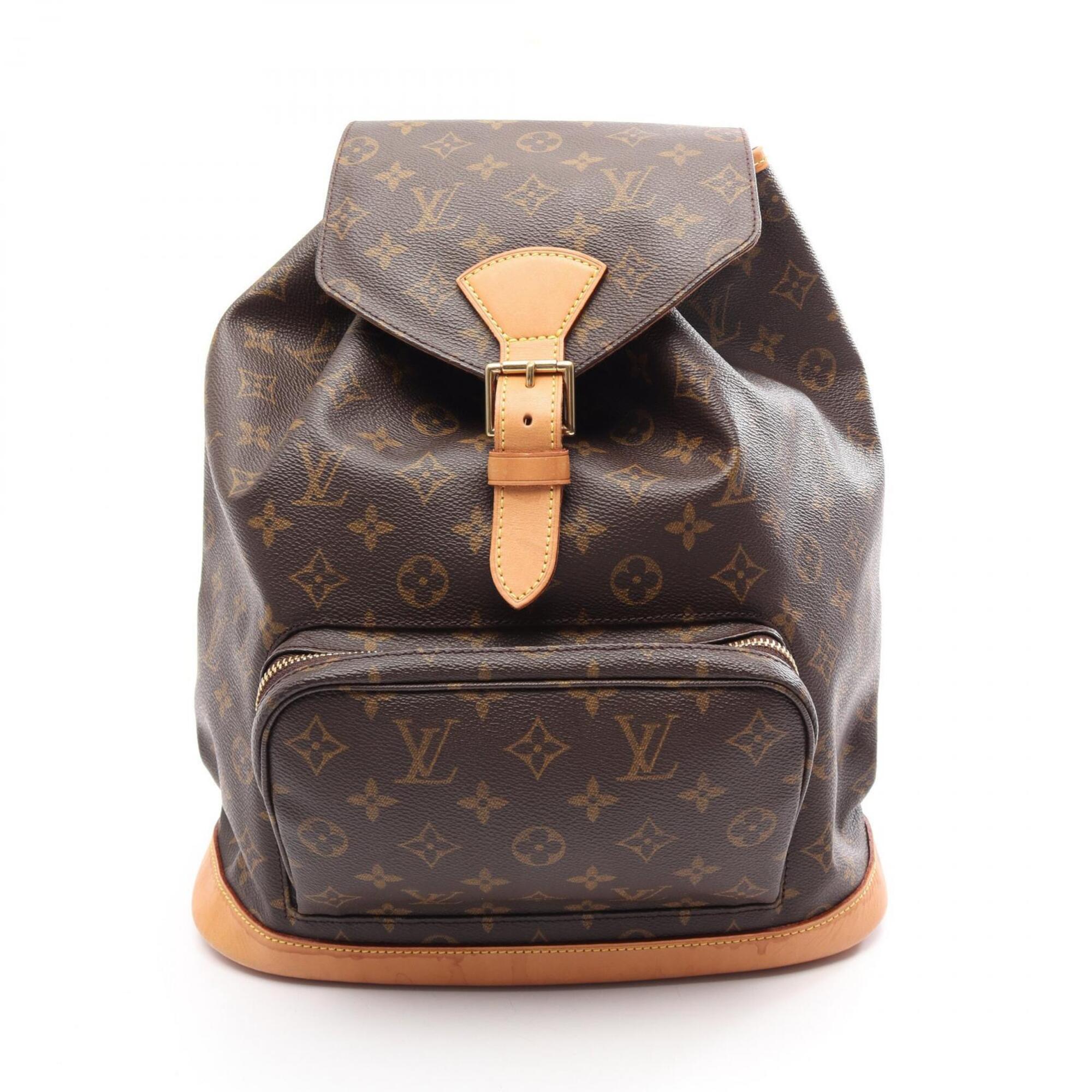 Louis Vuitton Brown Pvc Leather Backpack Handbag (Pre-Owned)