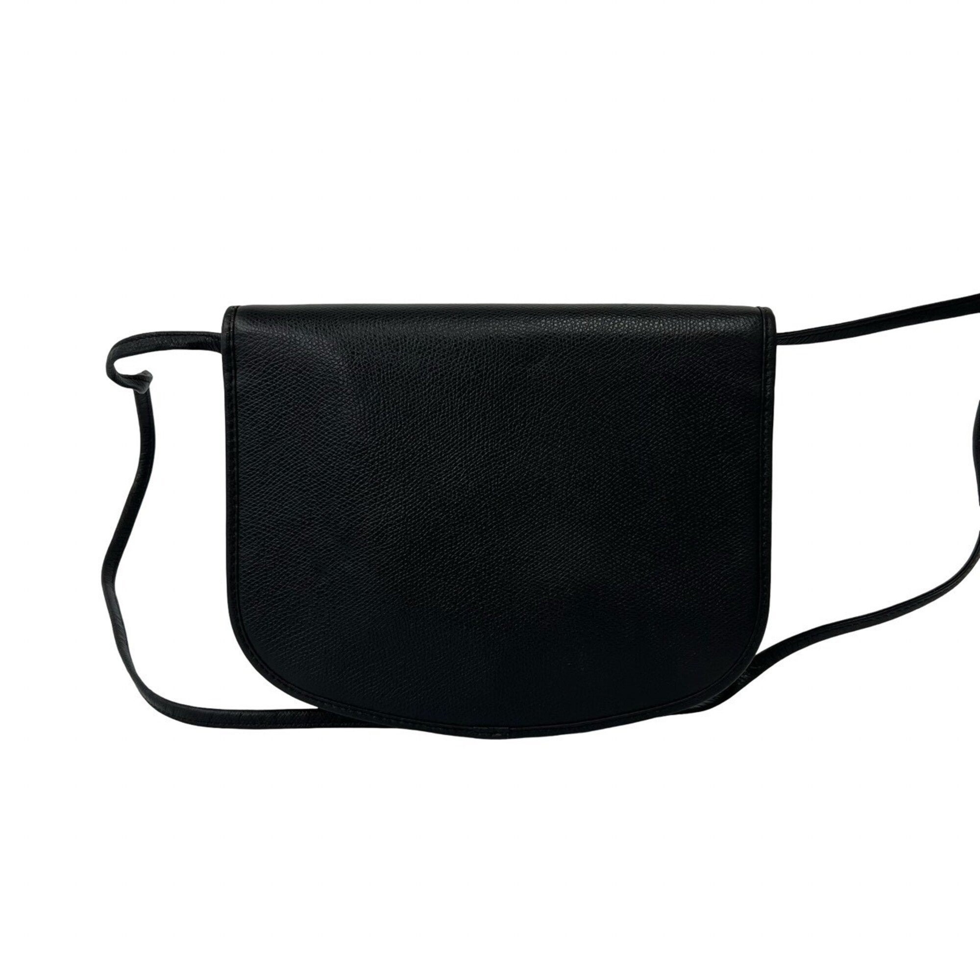 Christian Dior Black Leather Pochette Shoulder Bag (Pre-Owned)
