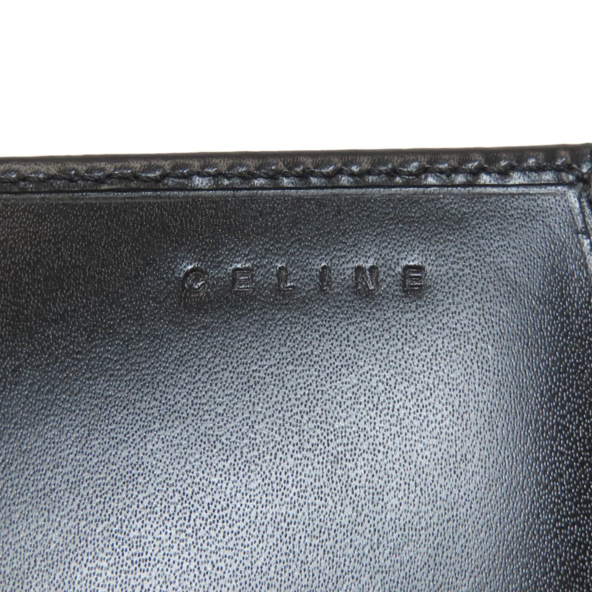 Celine Black Leather Long Wallet (Bi-Fold) (Pre-Owned)