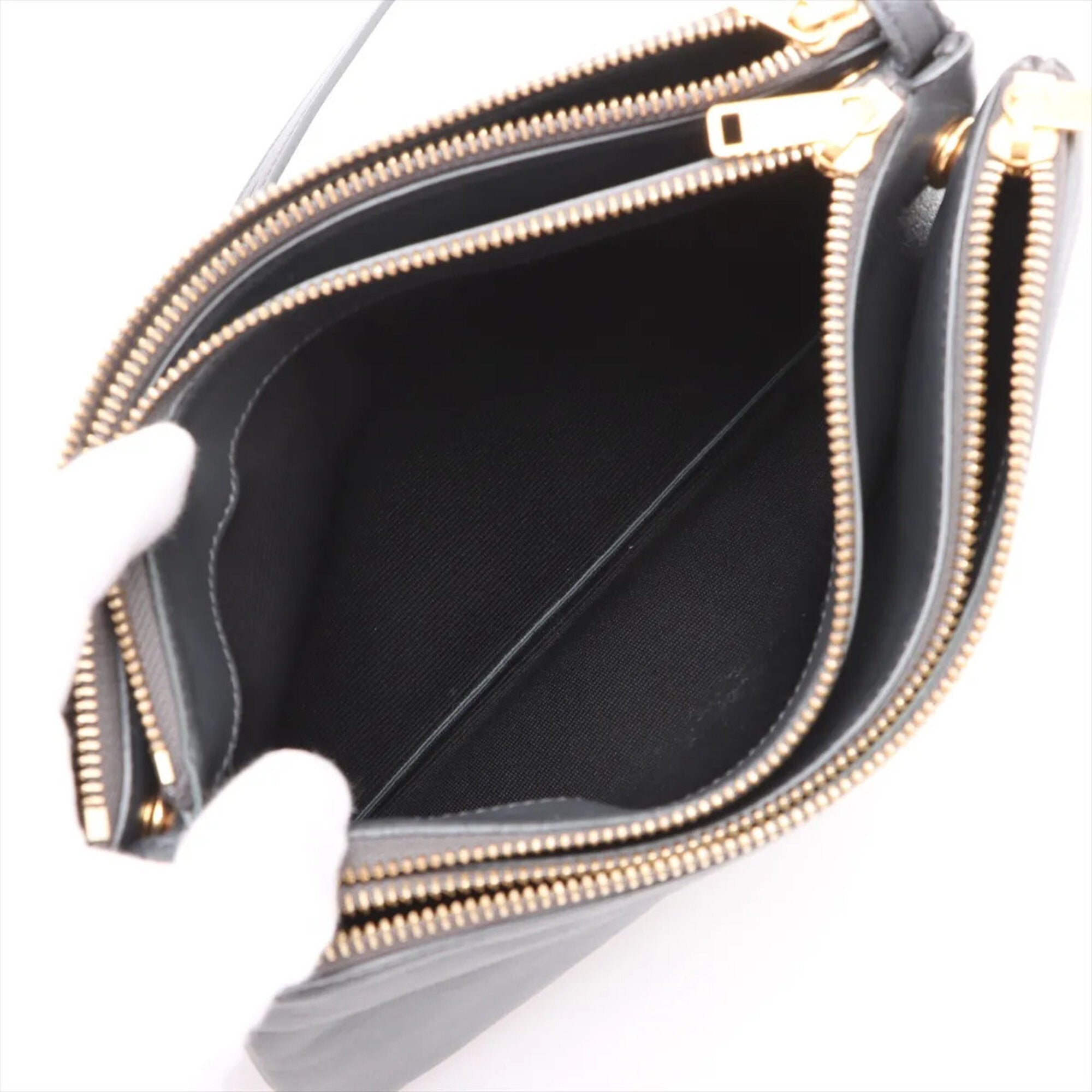 Celine Gray Leather Shoulder Bag (Pre-Owned)