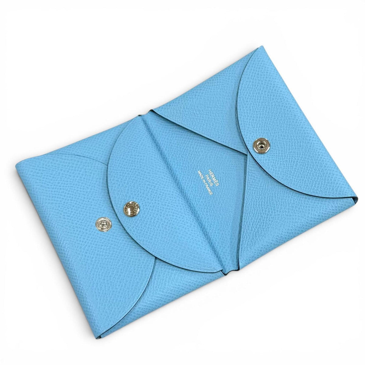 Hermes Celeste Epsom Leather Wallet (Bi-Fold) (Pre-Owned)