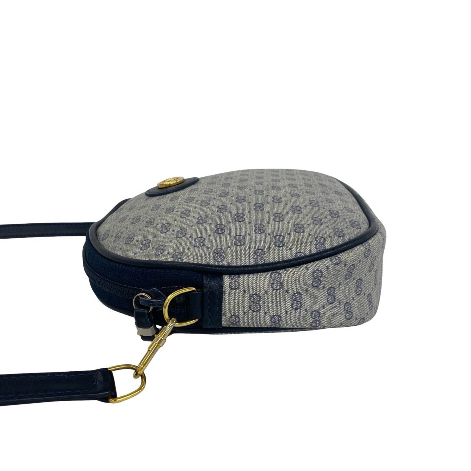 Gucci Navy Leather Pvc Pochette Shoulder Bag (Pre-Owned)