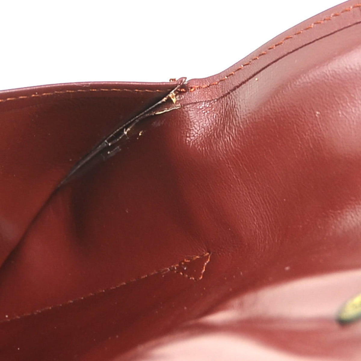 Cartier Burgundy Leather Clutch Bag (Pre-Owned)