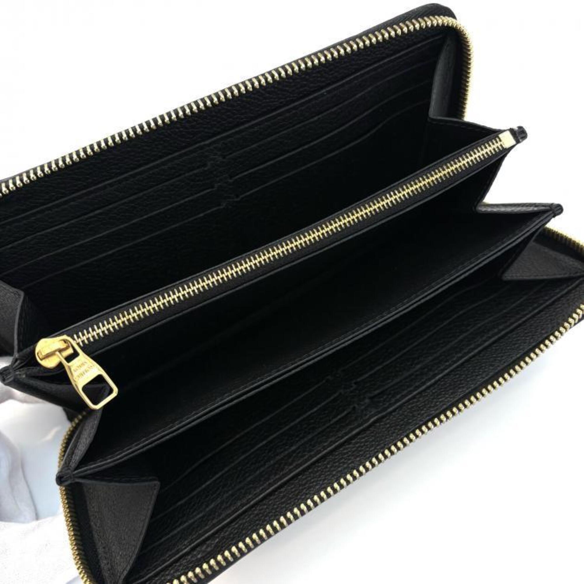 Louis Vuitton Black Noir Monogram Empreinte Long Wallet (Bi-Fold) (Pre-Owned)
