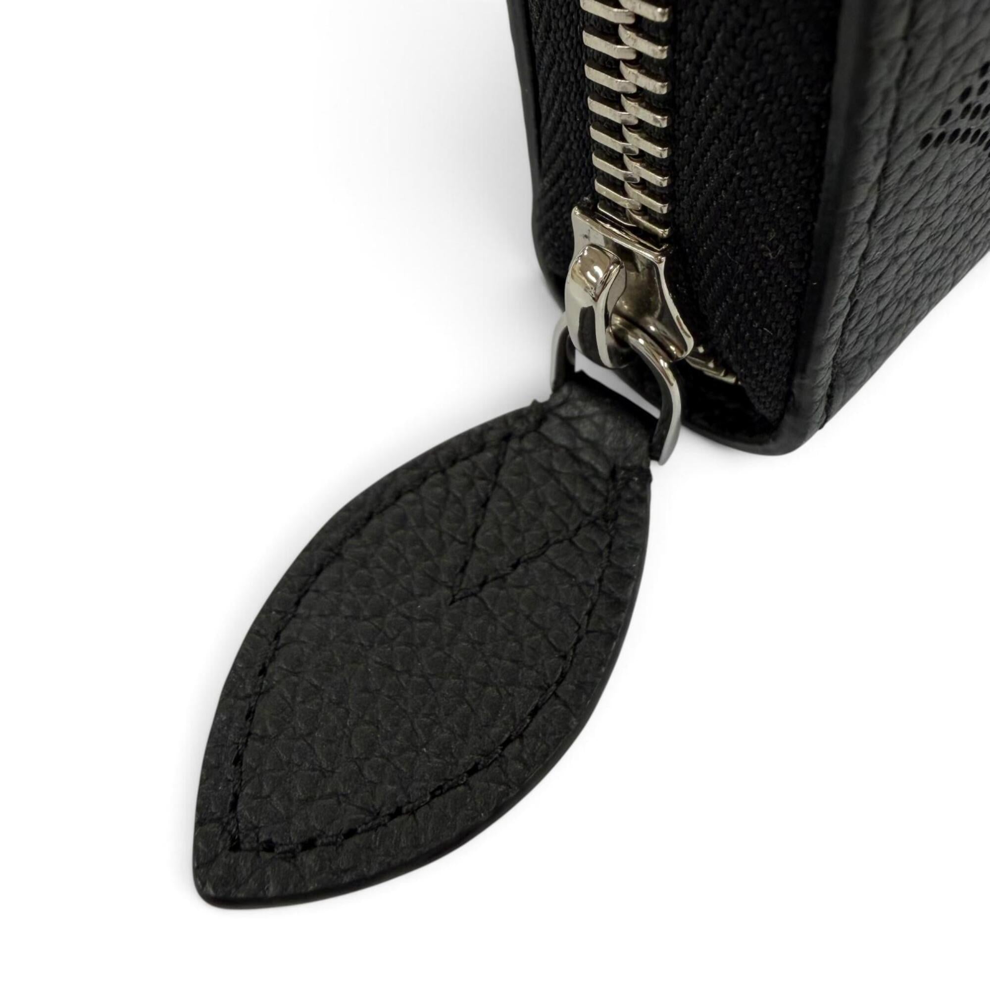 Louis Vuitton Black Mahina Leather Long Wallet (Bi-Fold) (Pre-Owned)
