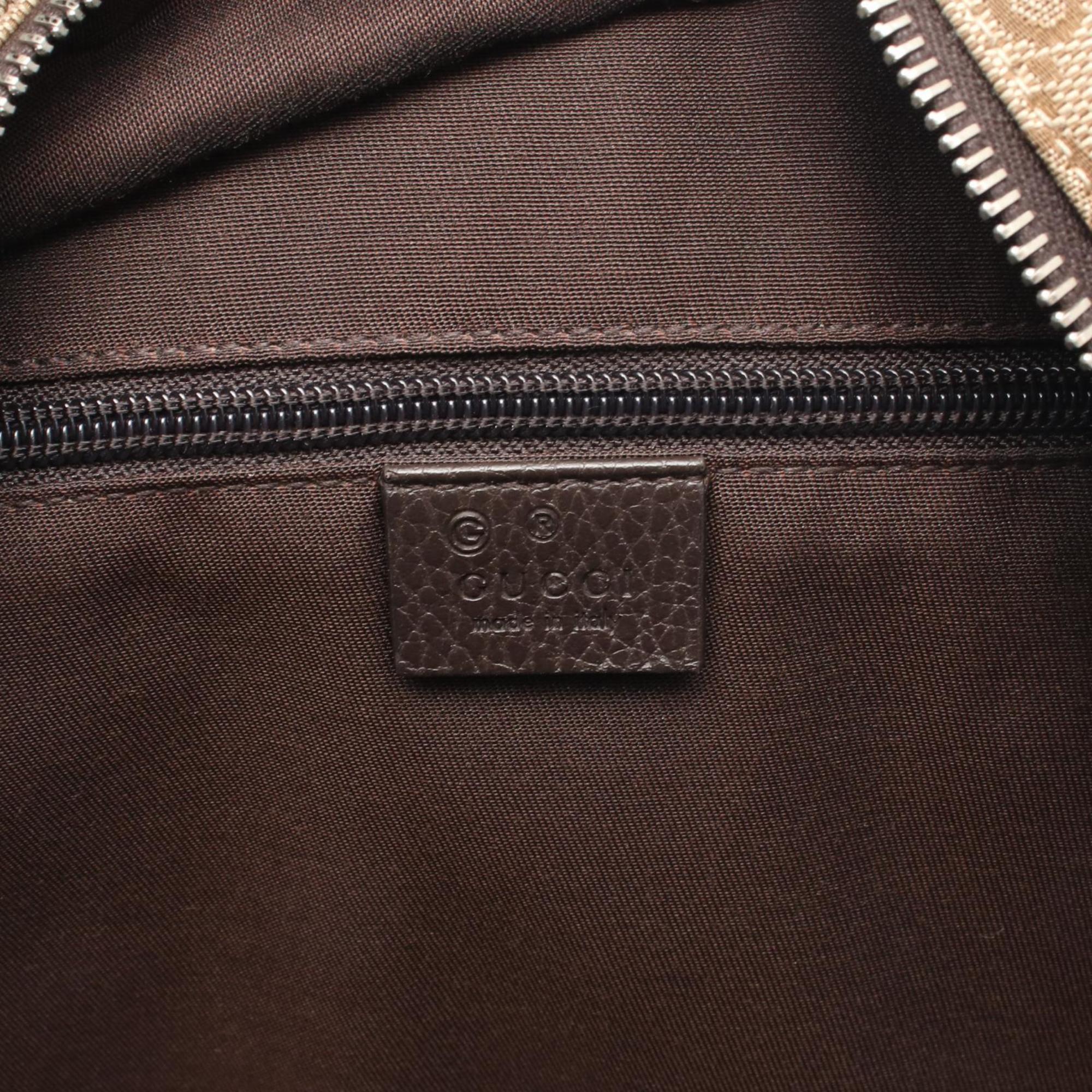 Gucci Gg Canvas Beige Brown Gg Canvas Backpack (Pre-Owned)