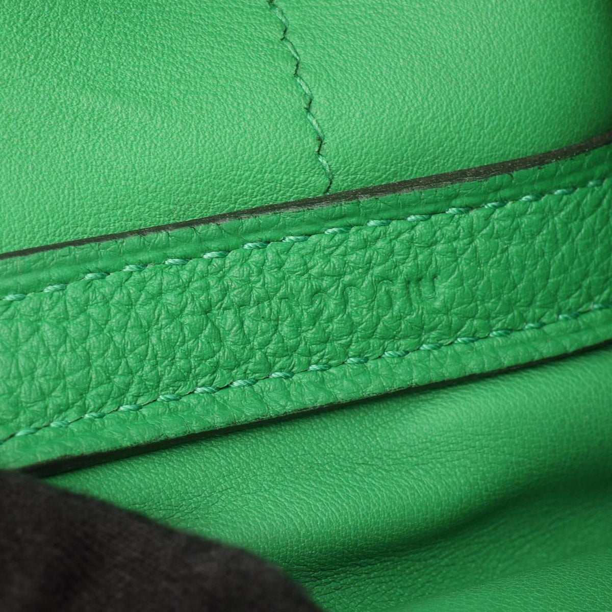 Hermes Bambou Green Togo Leather Swift Leather Handbag (Pre-Owned)