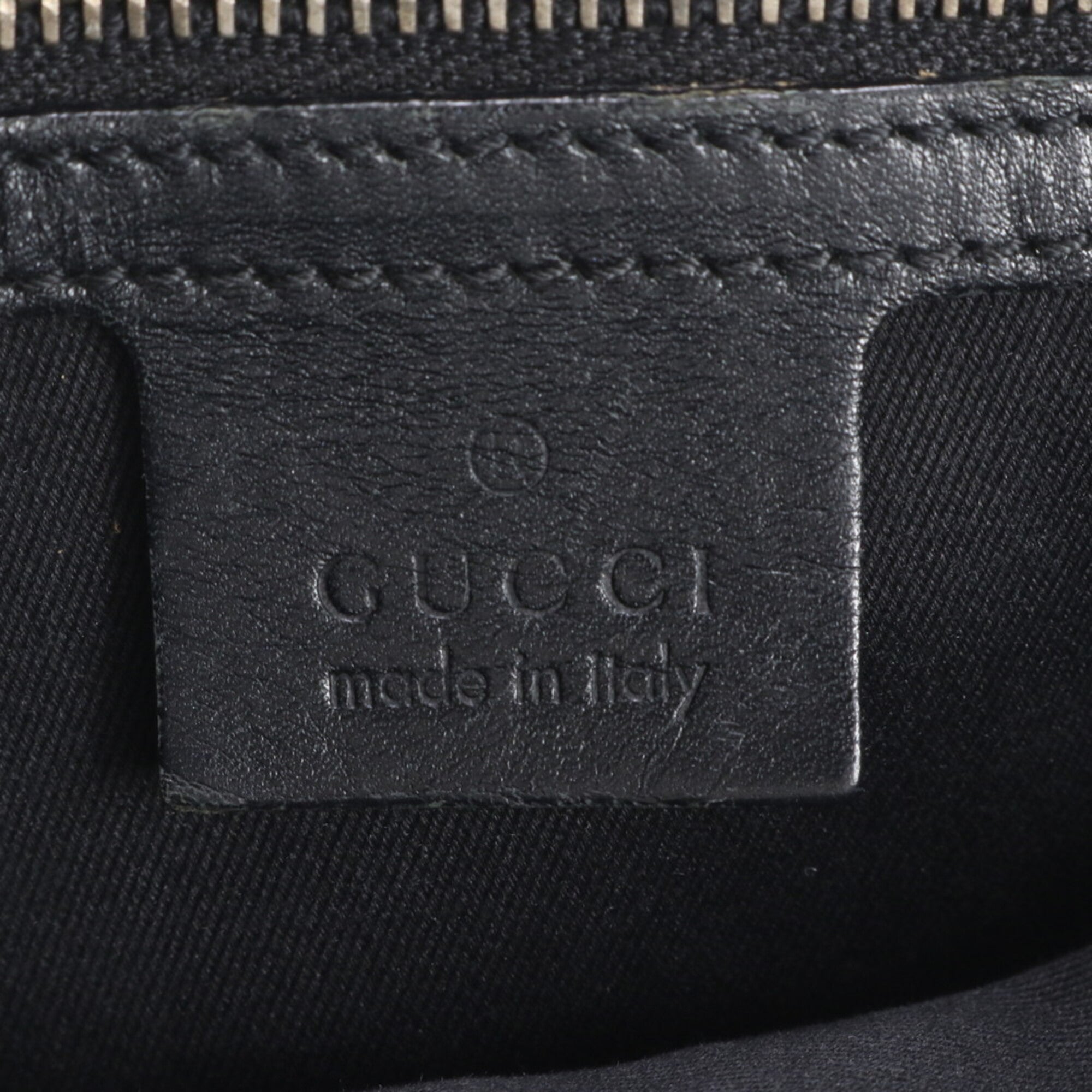 Gucci Gg Canvas Black Gg Canvas Leather Handbag Shoulder Bag (Pre-Owned)