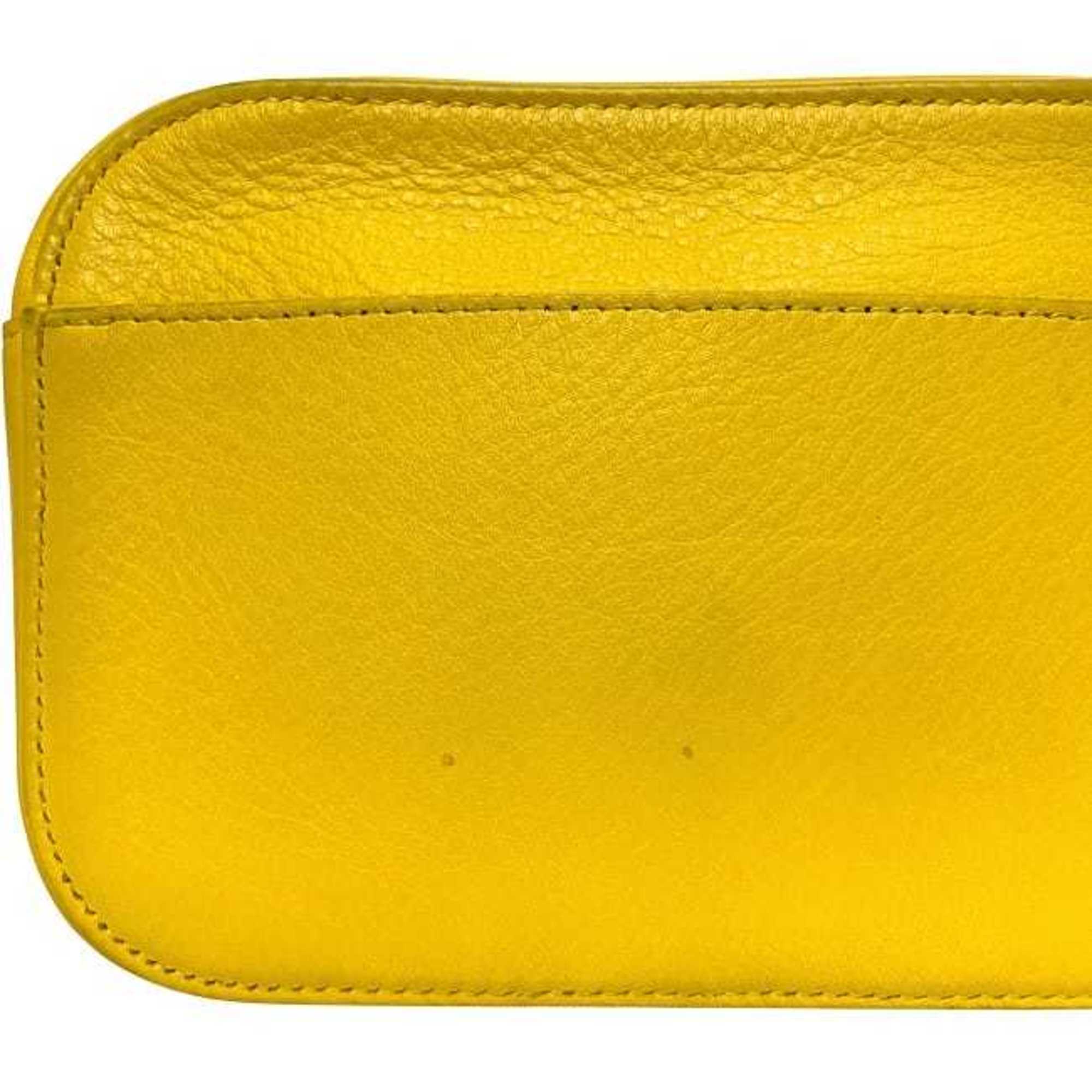 Balenciaga Yellow Leather Pochette Shoulder Bag (Pre-Owned)