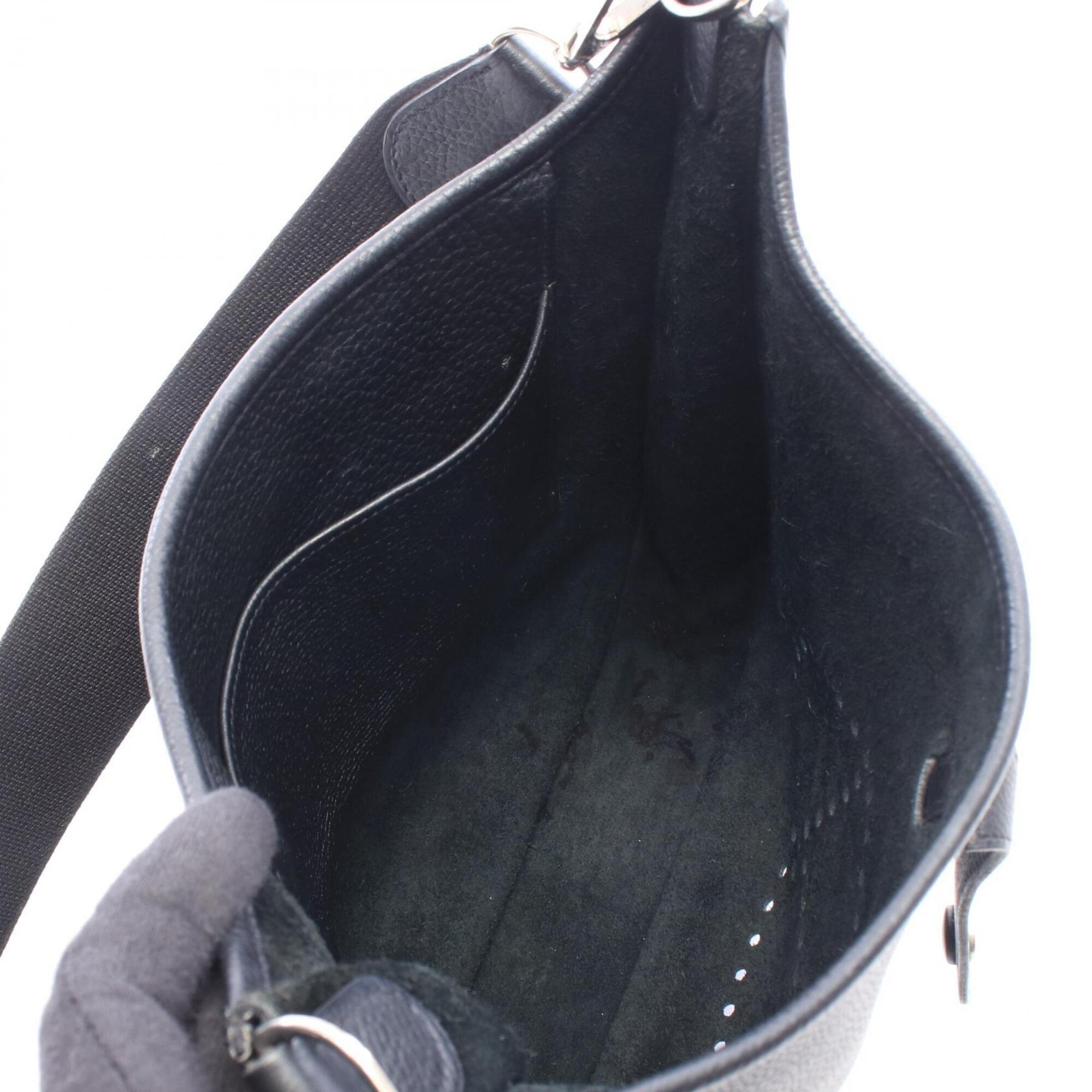 Hermes Black Taurillon Clemence Leather Handbag Shoulder Bag (Pre-Owned)