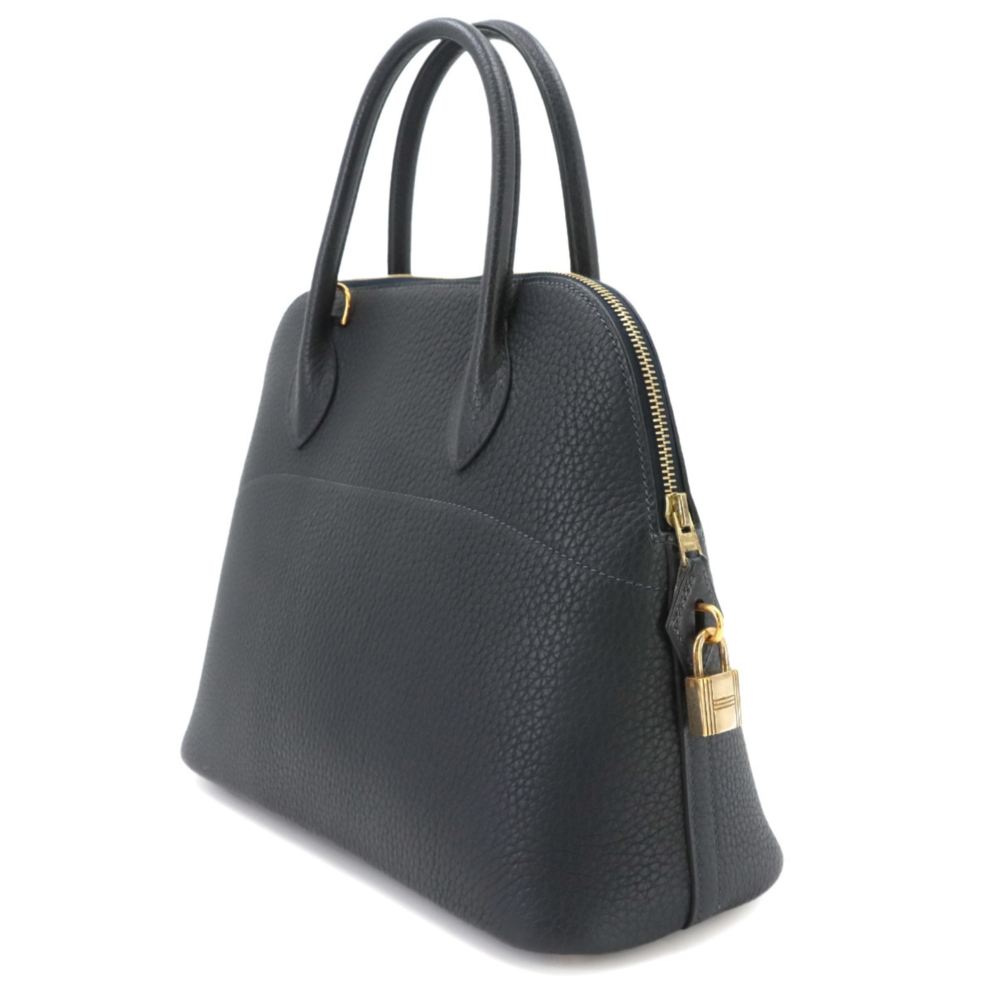Hermes Blue Indigo Fjord Leather Handbag (Pre-Owned)