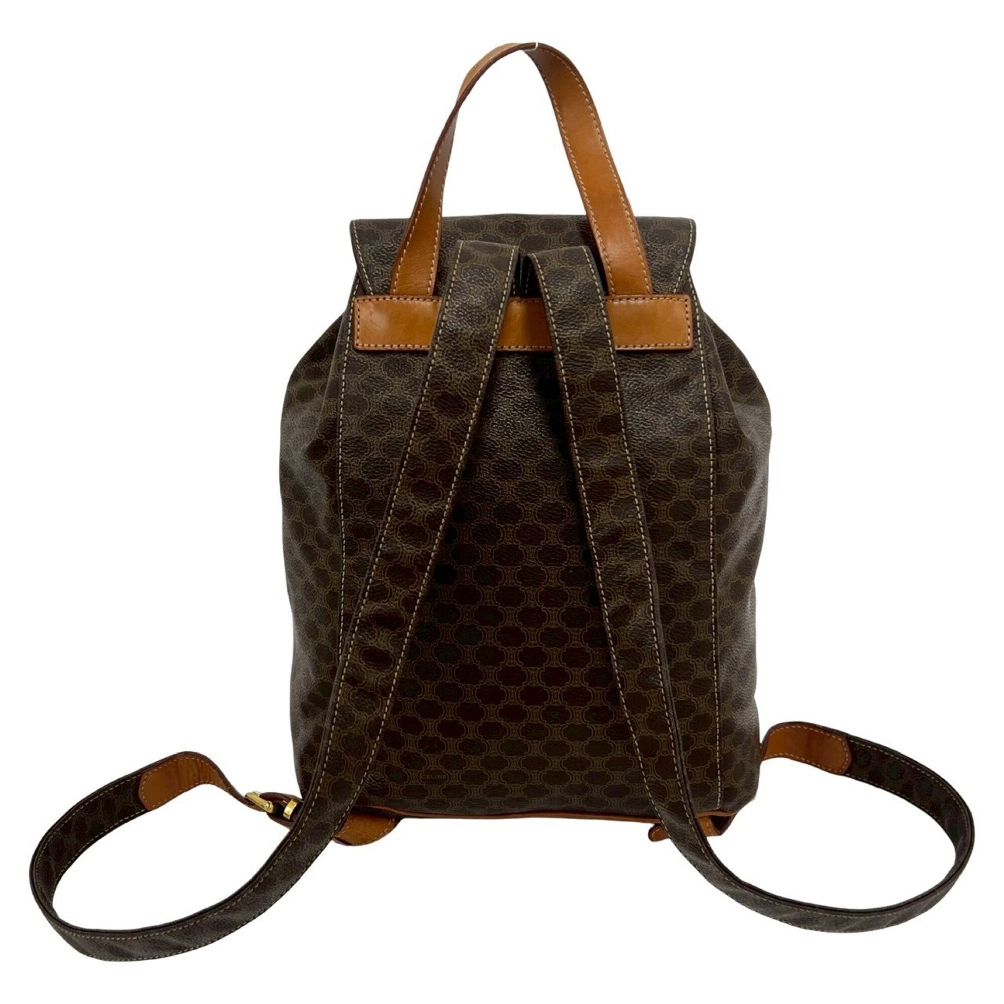 Celine Brown Pvc Leather Backpack (Pre-Owned)