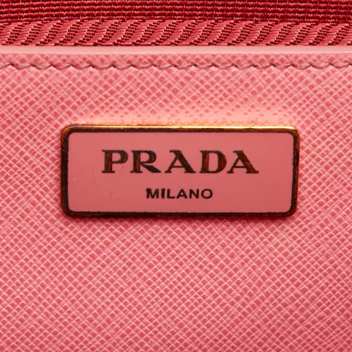 Prada Pink Leather Handbag Shoulder Bag (Pre-Owned)