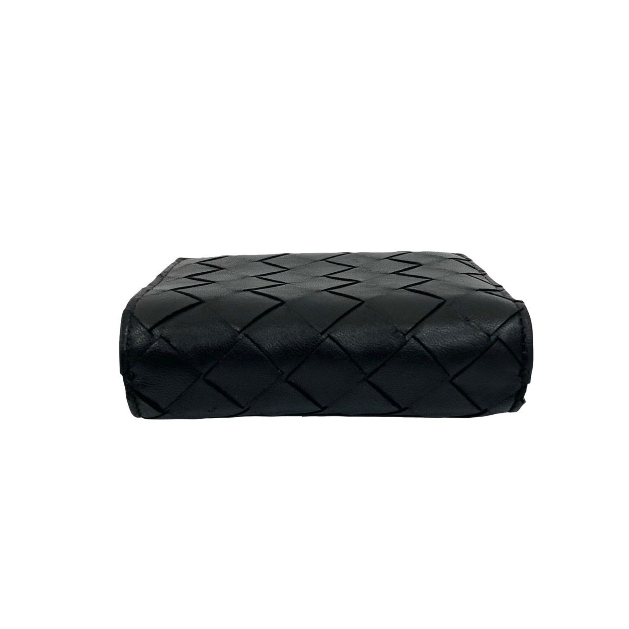 Bottega Veneta Black Leather Wallet (Bi-Fold) (Pre-Owned)