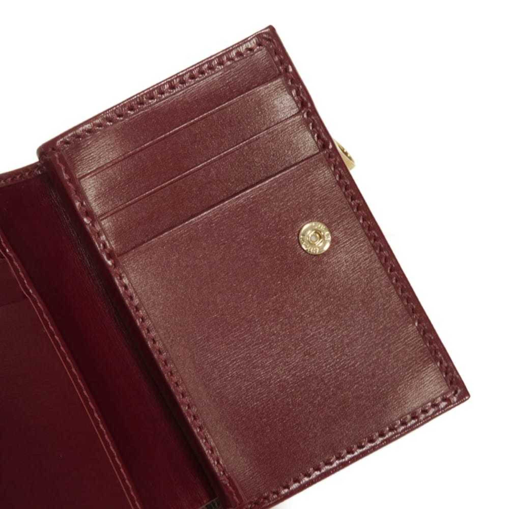 Gucci Bordeaux Red Color Gg Supreme Wallet (Bi-Fold) (Pre-Owned)