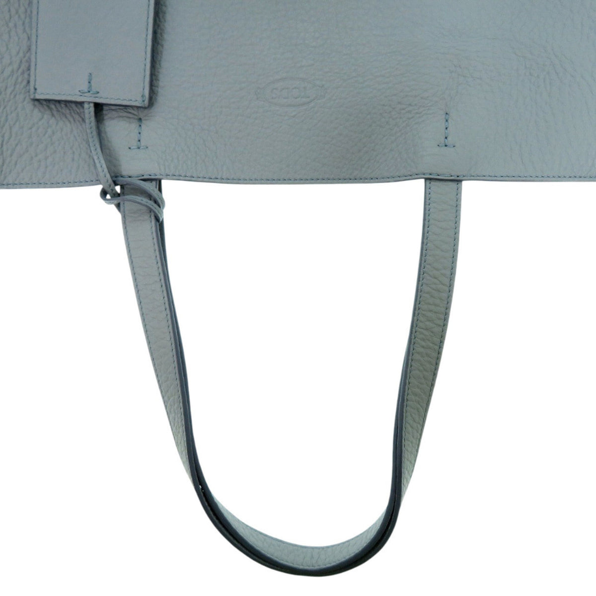 Tod's Blue Gray Leather Tote Bag (Pre-Owned)