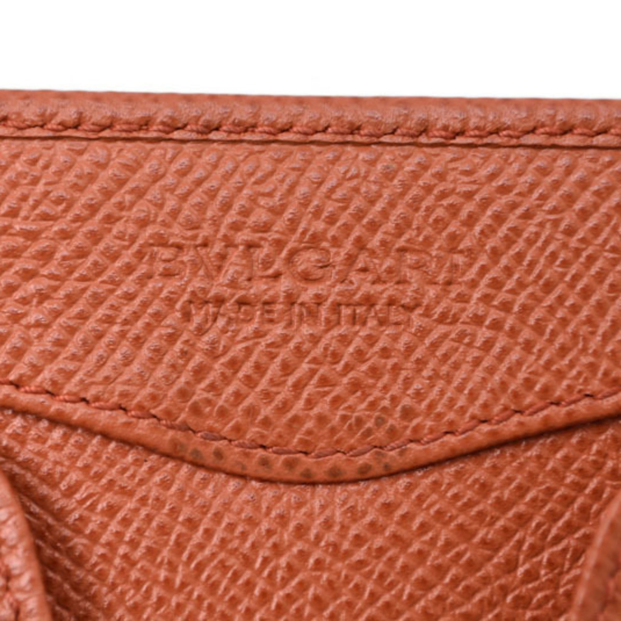 Bvlgari Orange Leather Coin Purse/Coin Case (Pre-Owned)